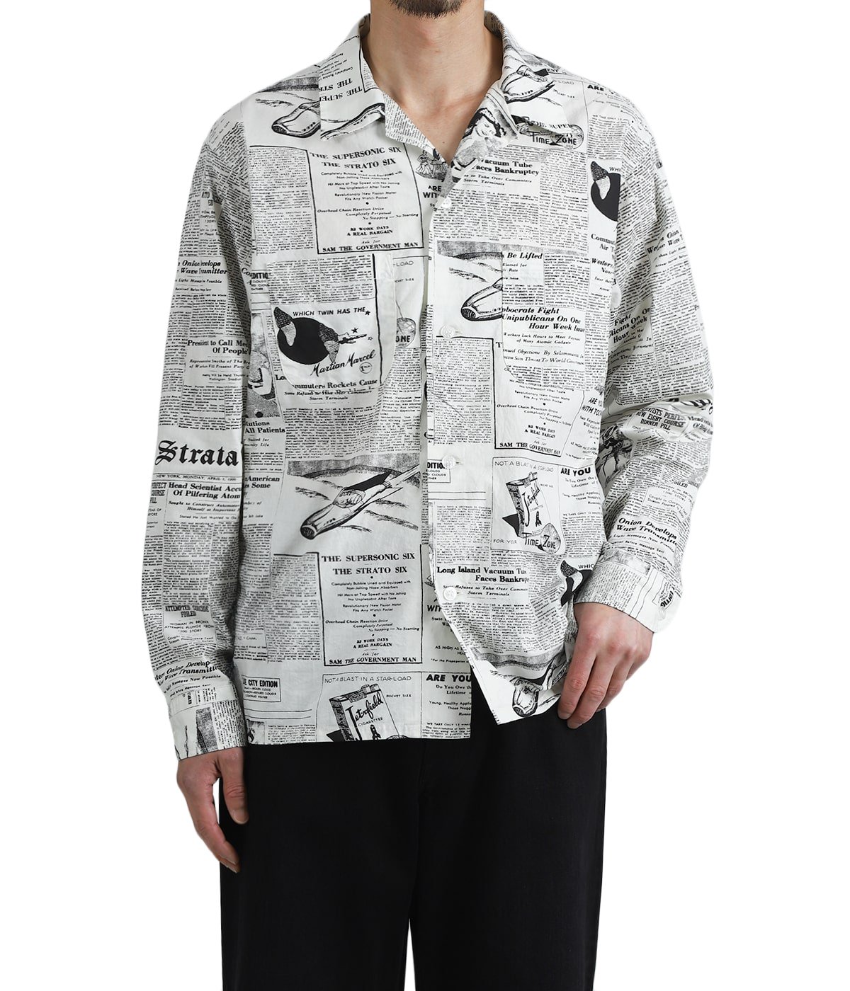 NEWS PAPER SHIRT | MASSES(マシス) / トップス 長袖シャツ (メンズ)の