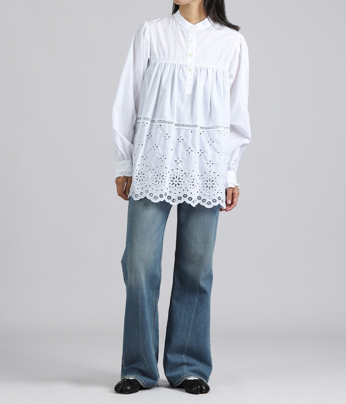 model（162cm） 着用サイズ：34