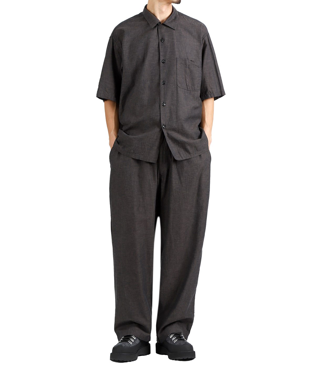 VAT DYE CHAMBRAY OPEN SHIRT | GOLD(ゴールド) / トップス 半袖シャツ