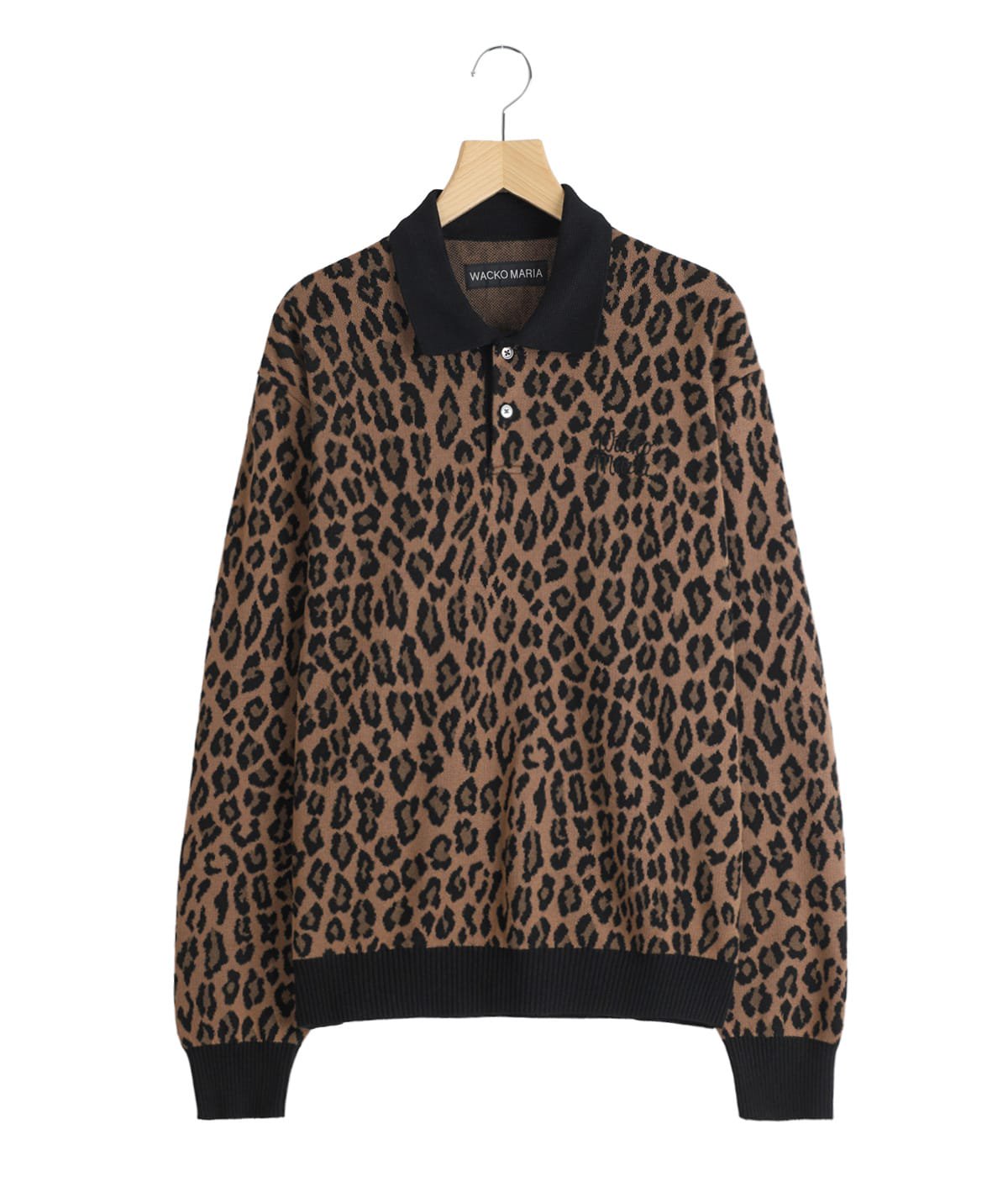 LEOPARD KNIT POLO SHIRT | WACKO MARIA(ワコマリア) / トップス