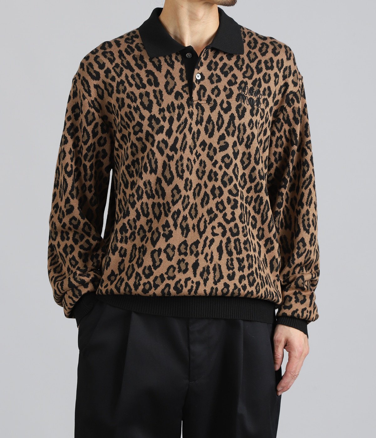 LEOPARD KNIT POLO SHIRT | WACKO MARIA(ワコマリア) / トップス