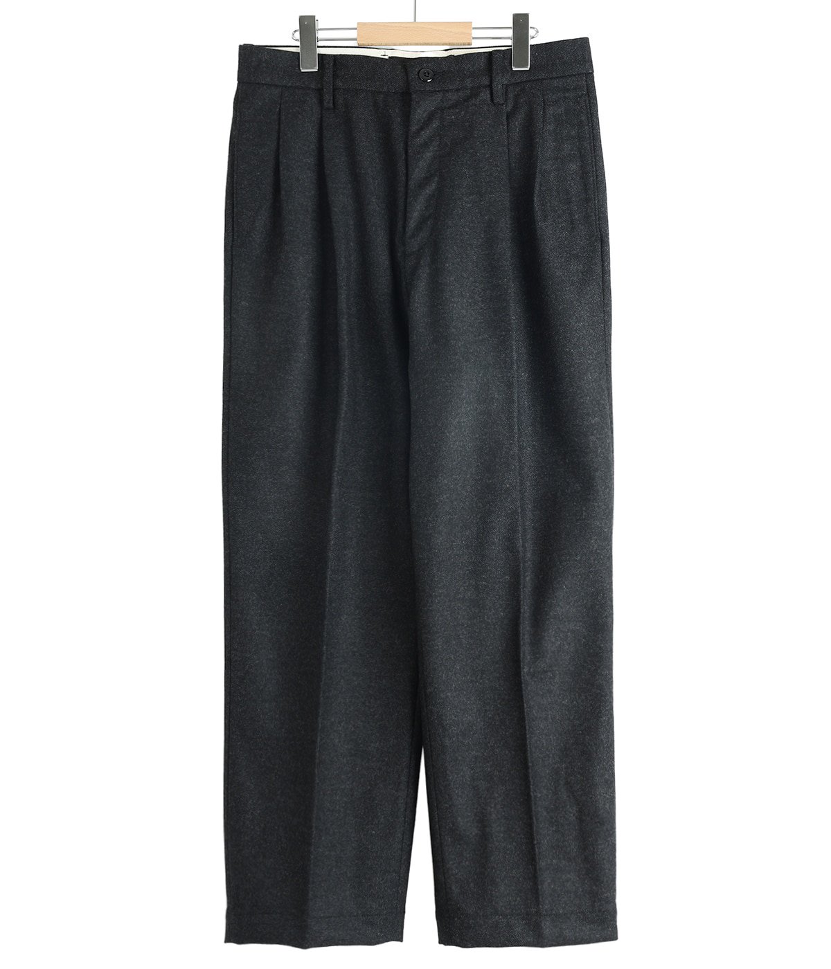 ワコマリア　wacko mariaドット柄 黒スラックス DOUBLE PLEATED WOOL TROUSERS ( TYPE-1 ) | WACKO MARIA(ワコマリア