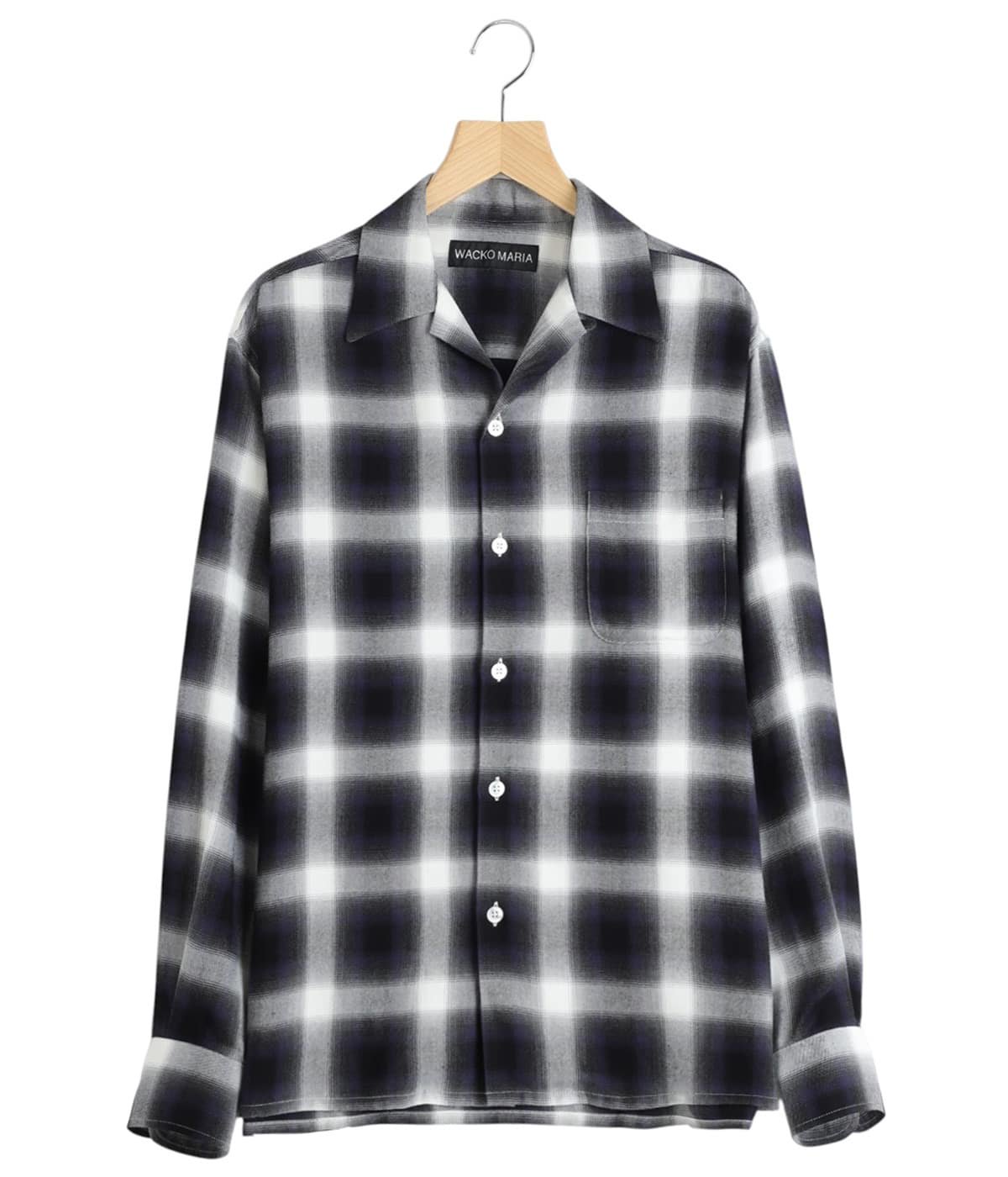 OMBRE CHECK OPEN COLLAR SHIRT L/S ( TYPE-4 ) | WACKO MARIA