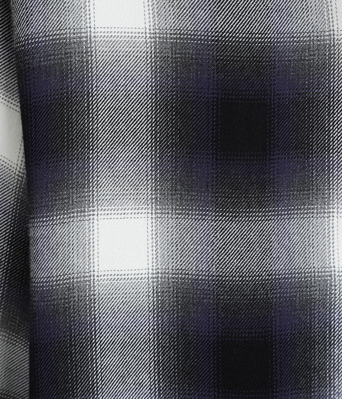 OMBRE CHECK OPEN COLLAR SHIRT L/S ( TYPE-4 ) | WACKO MARIA