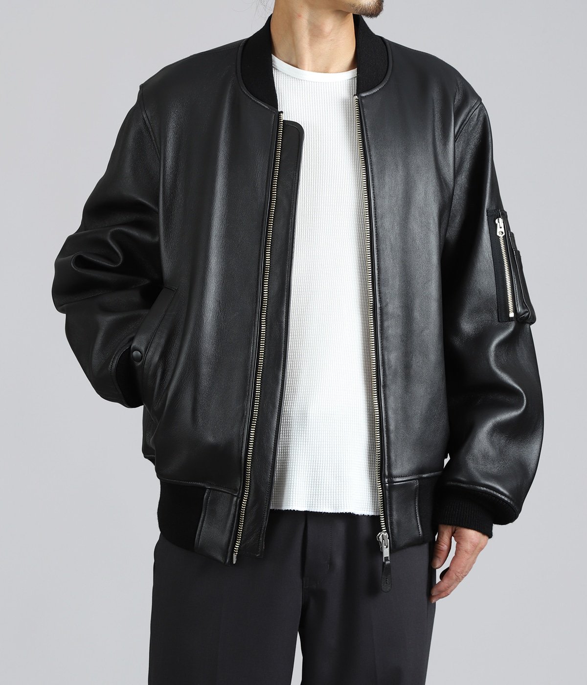 LEATHER MA-1 FLIGHT JACKET ( TYPE-2 ) | WACKO MARIA(ワコマリア