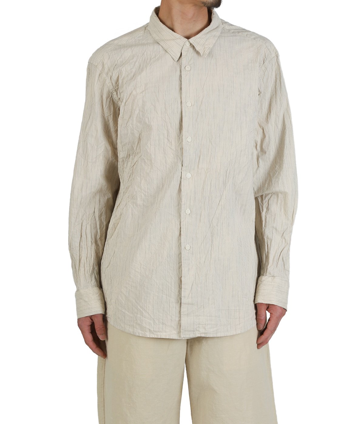 18ss CASEY-CASEY ドットホワイト シャツ FABIANO SHIRT | CASEY CASEY(ケイシー ケイシー) / トップス 長袖