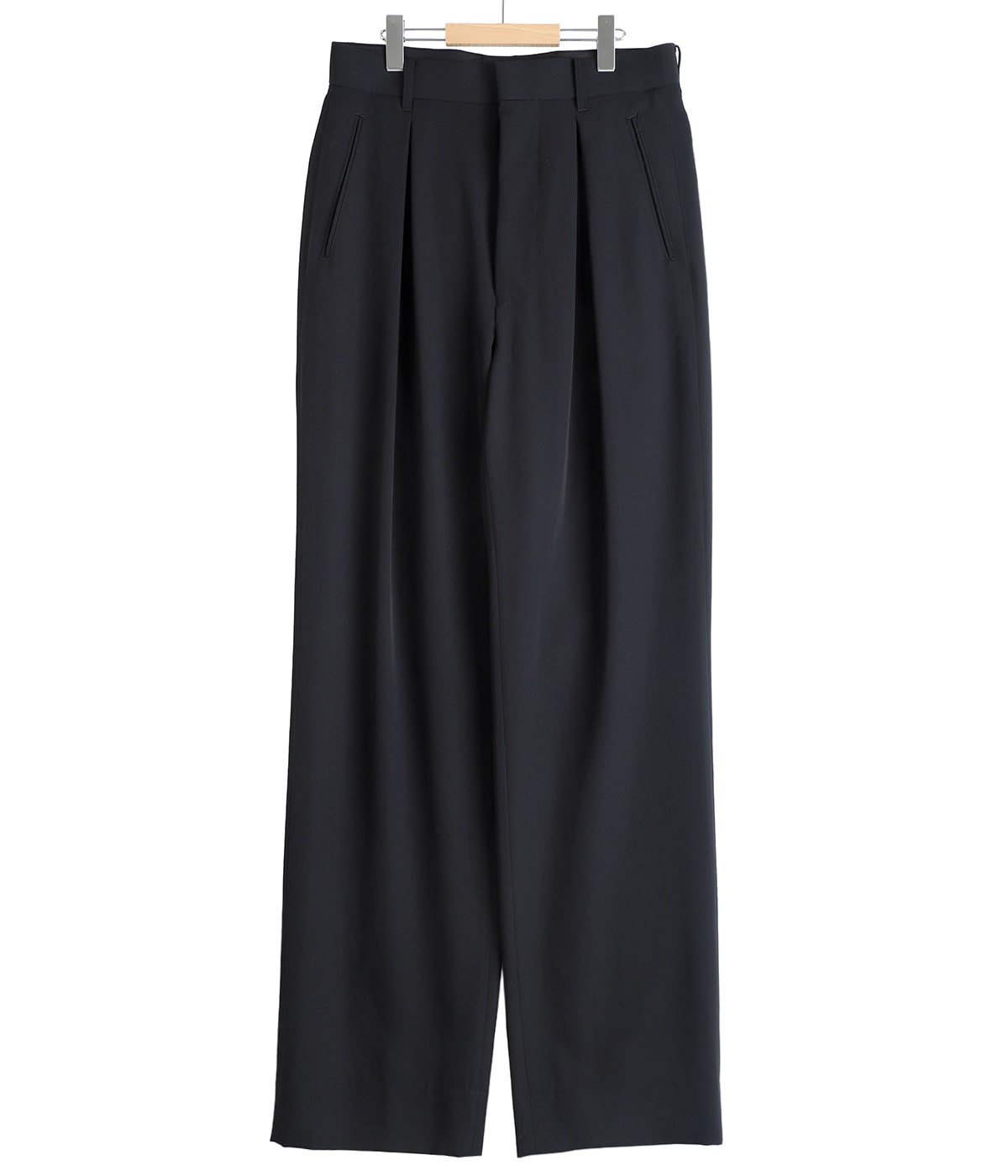 INVERTED PLEATS TROUSER -WASHED WOOL GABADINE- | The CLASIK(ザ