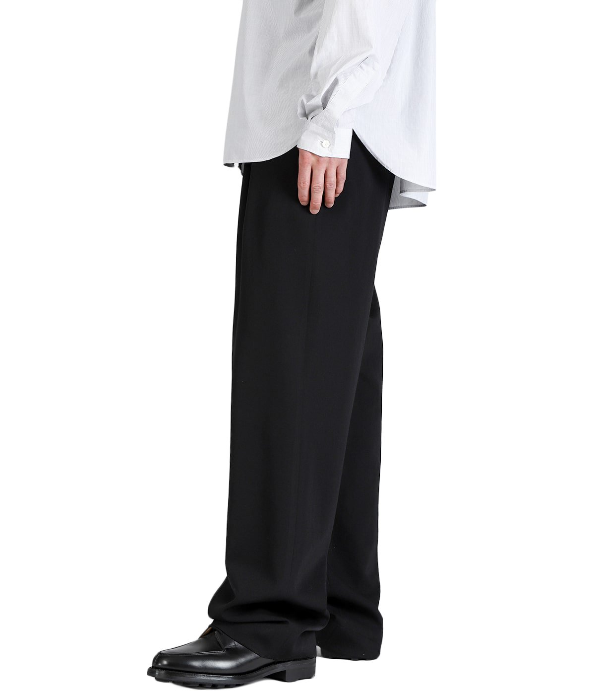 INVERTED PLEATS TROUSER -WASHED WOOL GABADINE- | The CLASIK(ザ