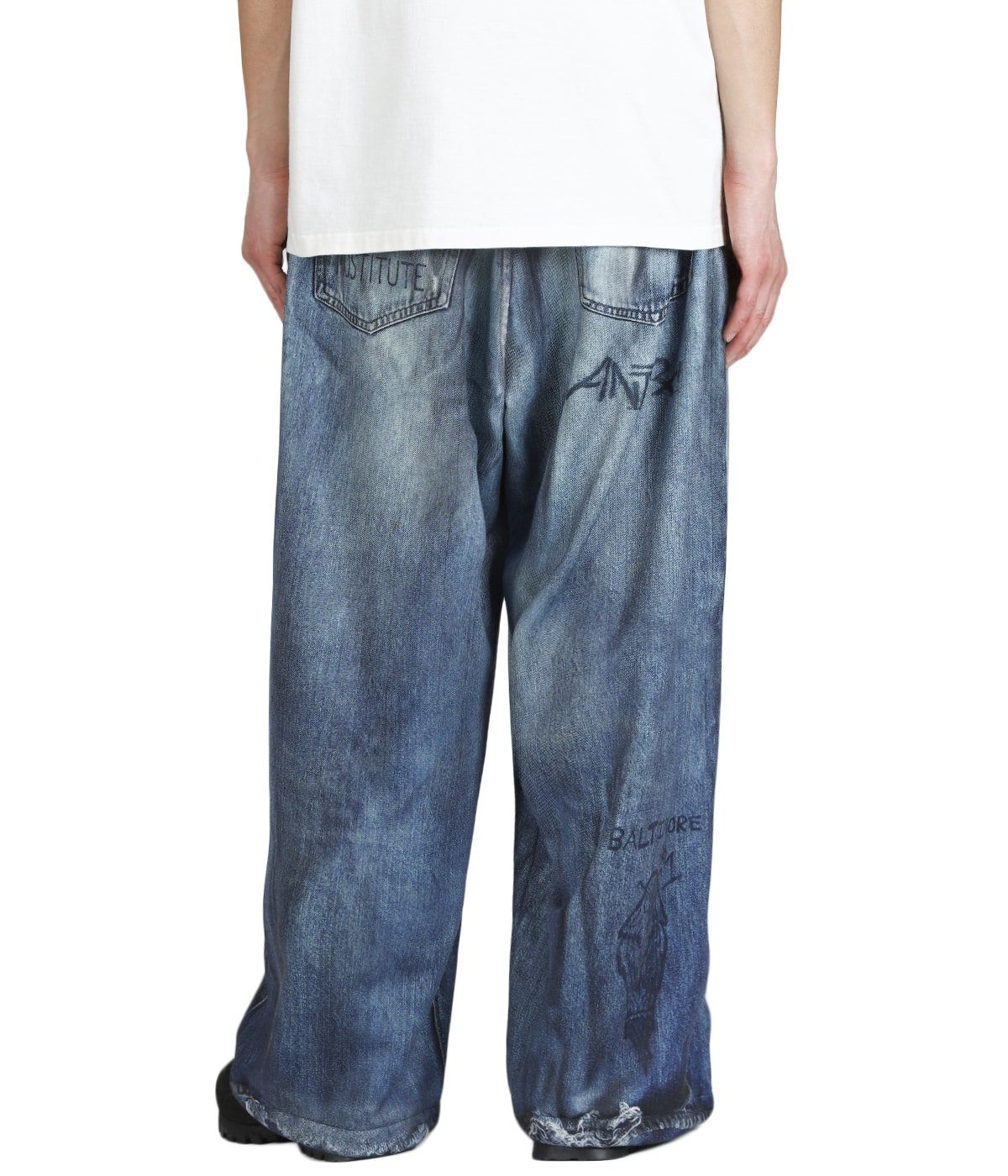 PRINT DENIM WIDE PT | TALKING ABOUT THE ABSTRACTION(トーキング