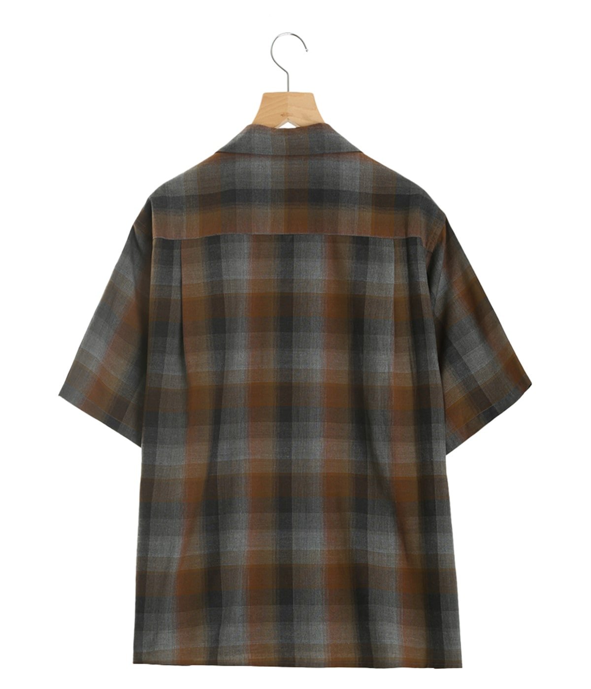 OMBRE CHECK OPEN COLLAR SHIRT S/S ( TYPE-1 ) | WACKO MARIA