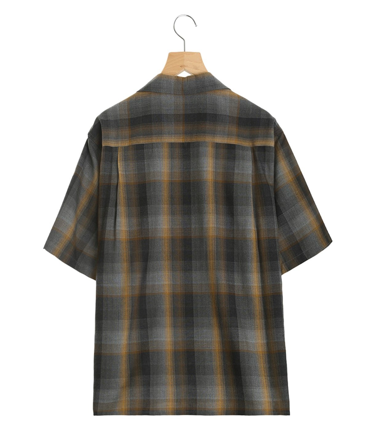 OMBRE CHECK OPEN COLLAR SHIRT S/S ( TYPE-1 ) | WACKO MARIA