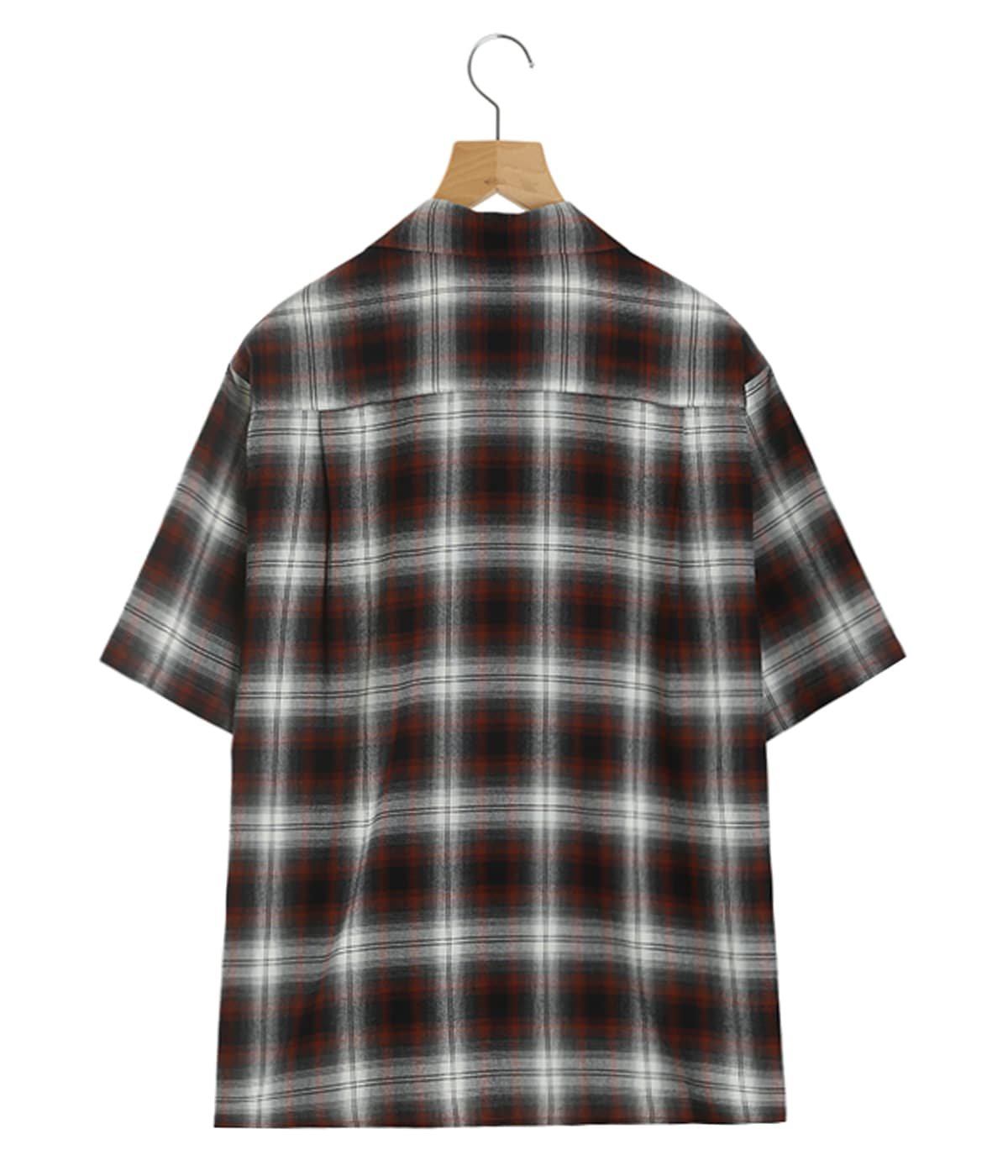 OMBRE CHECK OPEN COLLAR SHIRT S/S ( TYPE-2 ) | WACKO MARIA