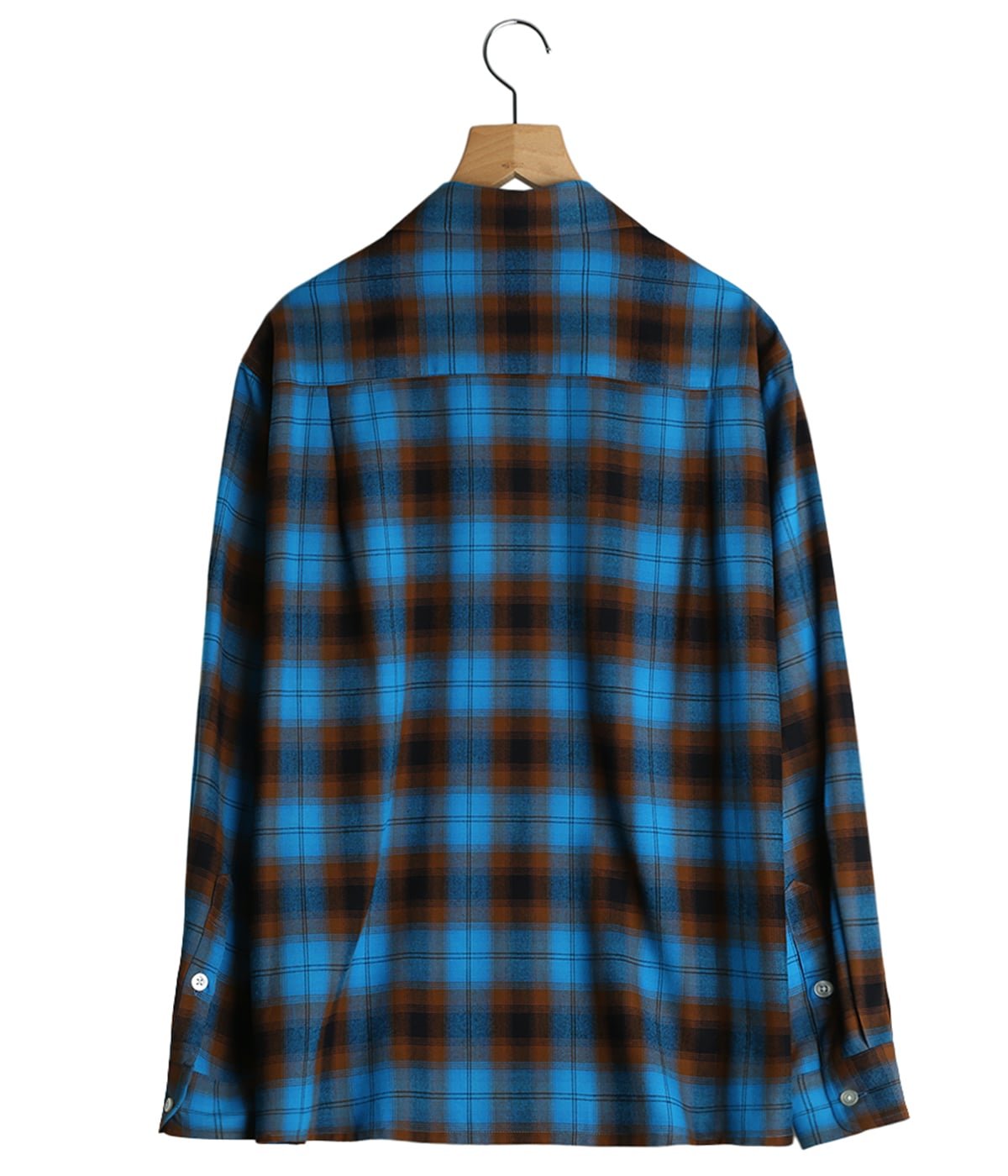 OMBRE CHECK OPEN COLLAR SHIRT L/S ( TYPE-1 ) | WACKO MARIA