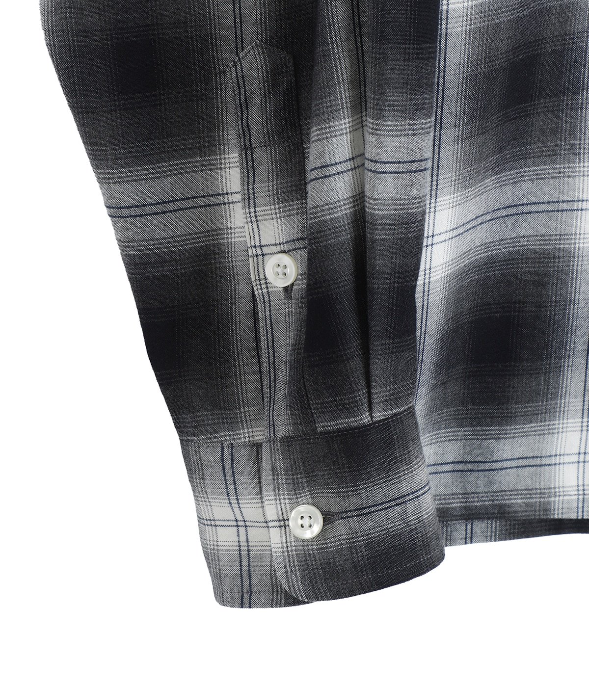 OMBRE CHECK OPEN COLLAR SHIRT L/S ( TYPE-1 ) | WACKO MARIA