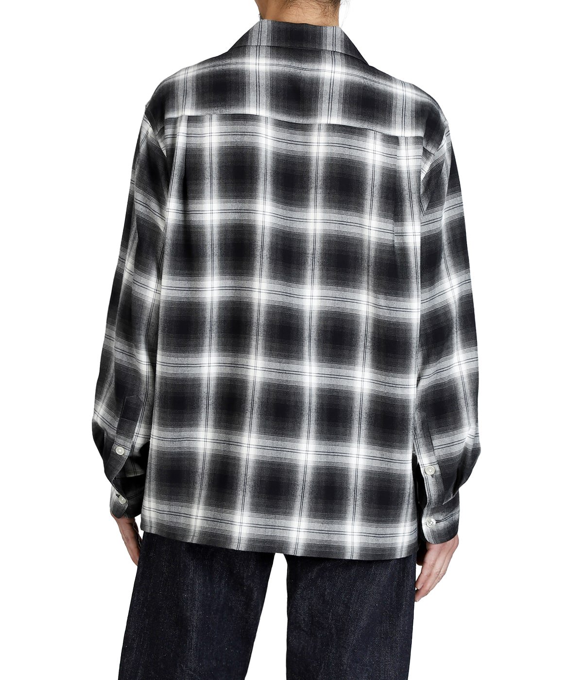 OMBRE CHECK OPEN COLLAR SHIRT L/S ( TYPE-1 ) | WACKO MARIA OMBRE CHECK OPEN COLLAR SHIRT L/S ( TYPE-1 ) | WACKO MARIA