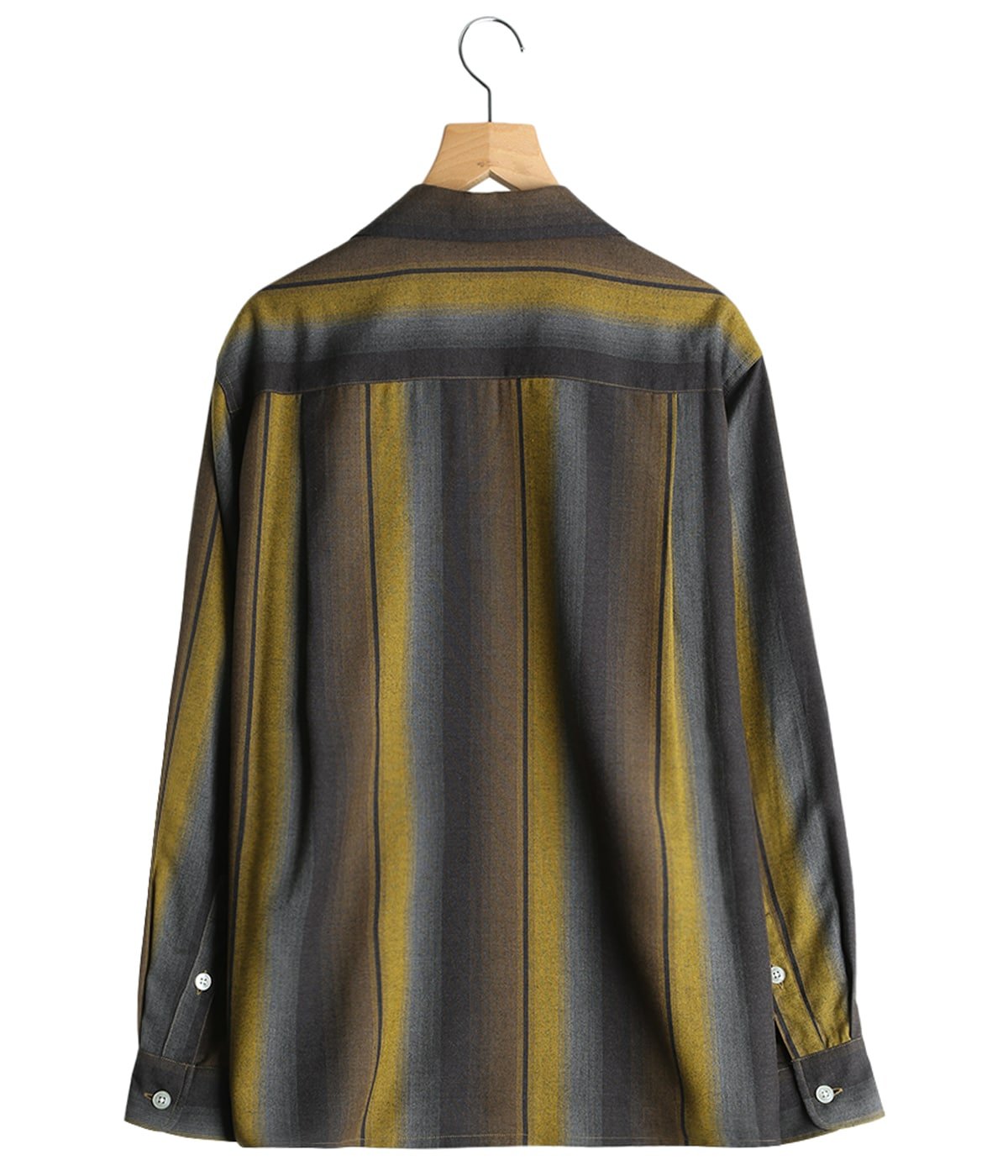 OMBRE STRIPED OPEN COLLAR SHIRT L/S | WACKO MARIA(ワコマリア