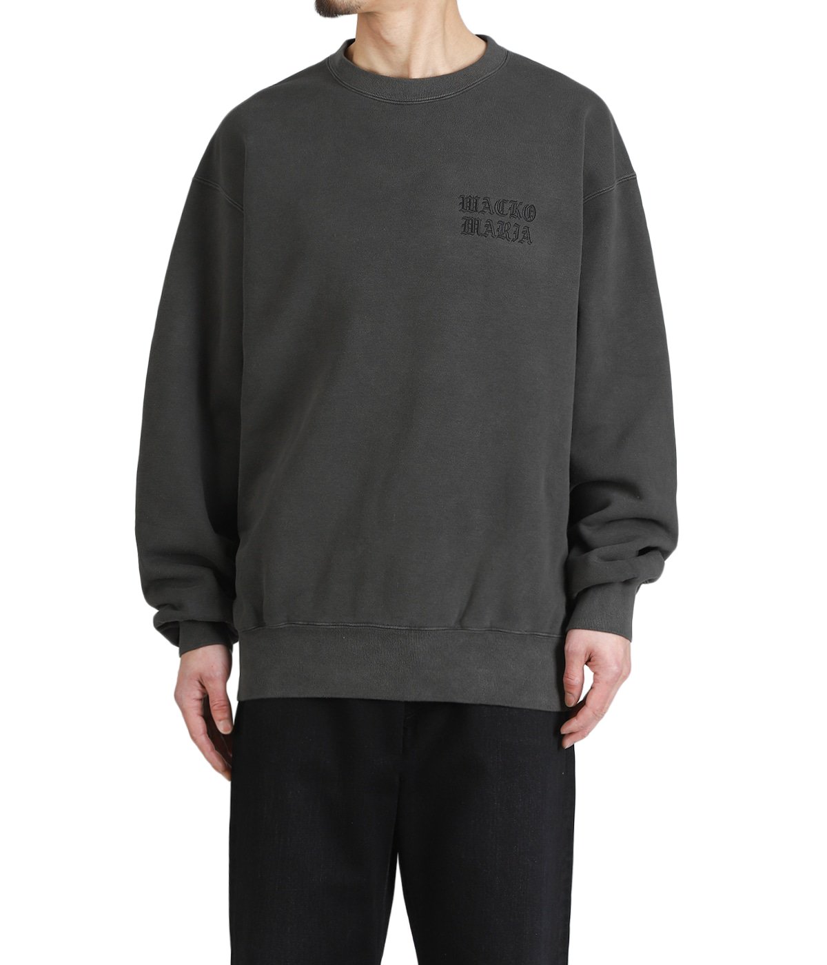 WASHED MIDDLE WEIGHT CREW NECK SWEAT SHIRT | WACKO MARIA