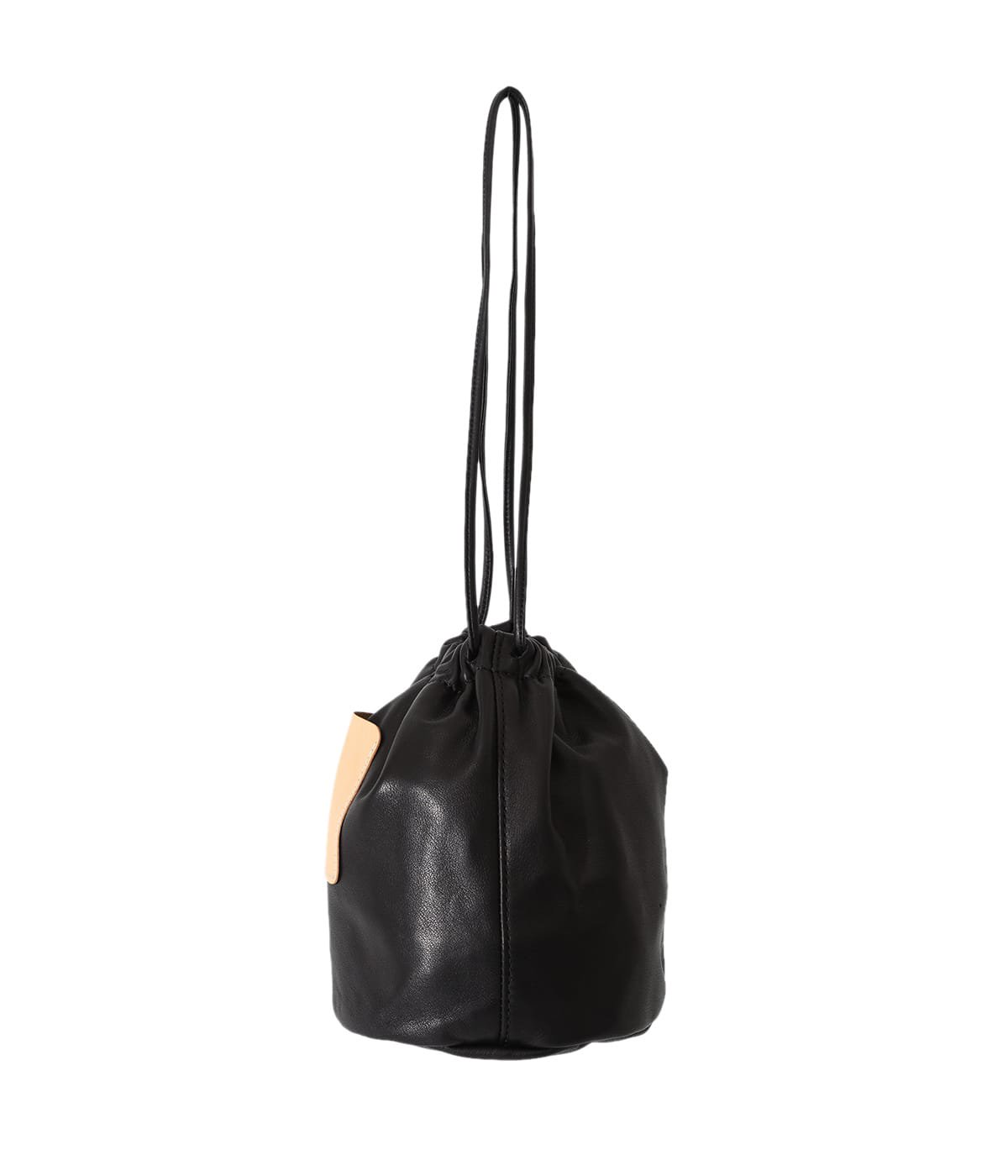 Soft Leather Drawstring Bag