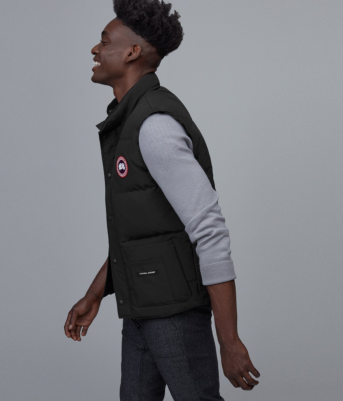 CANADA GOOSE◇FREESTYLE VEST/ダウンベスト/S/ナイロン/BLK-