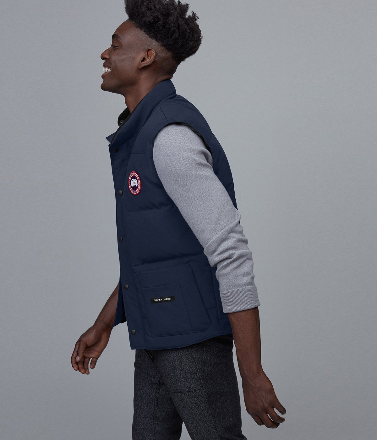 CANADA GOOSE◇ダウンベスト/XS/ポリエステル/BLU/FREESTYLE CREW VEST-