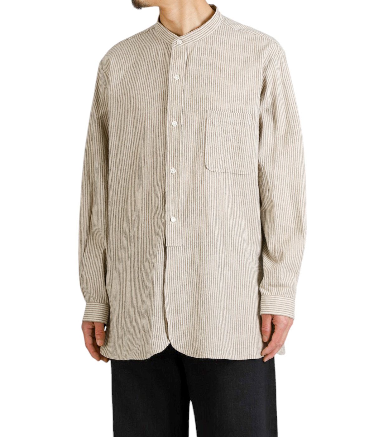 【秋物】YAECA ヤエカ ストライプ バンドカラーシャツ 秋物】YAECA ヤエカ ストライプ バンドカラーシャツ 【楽天市場】yaeca