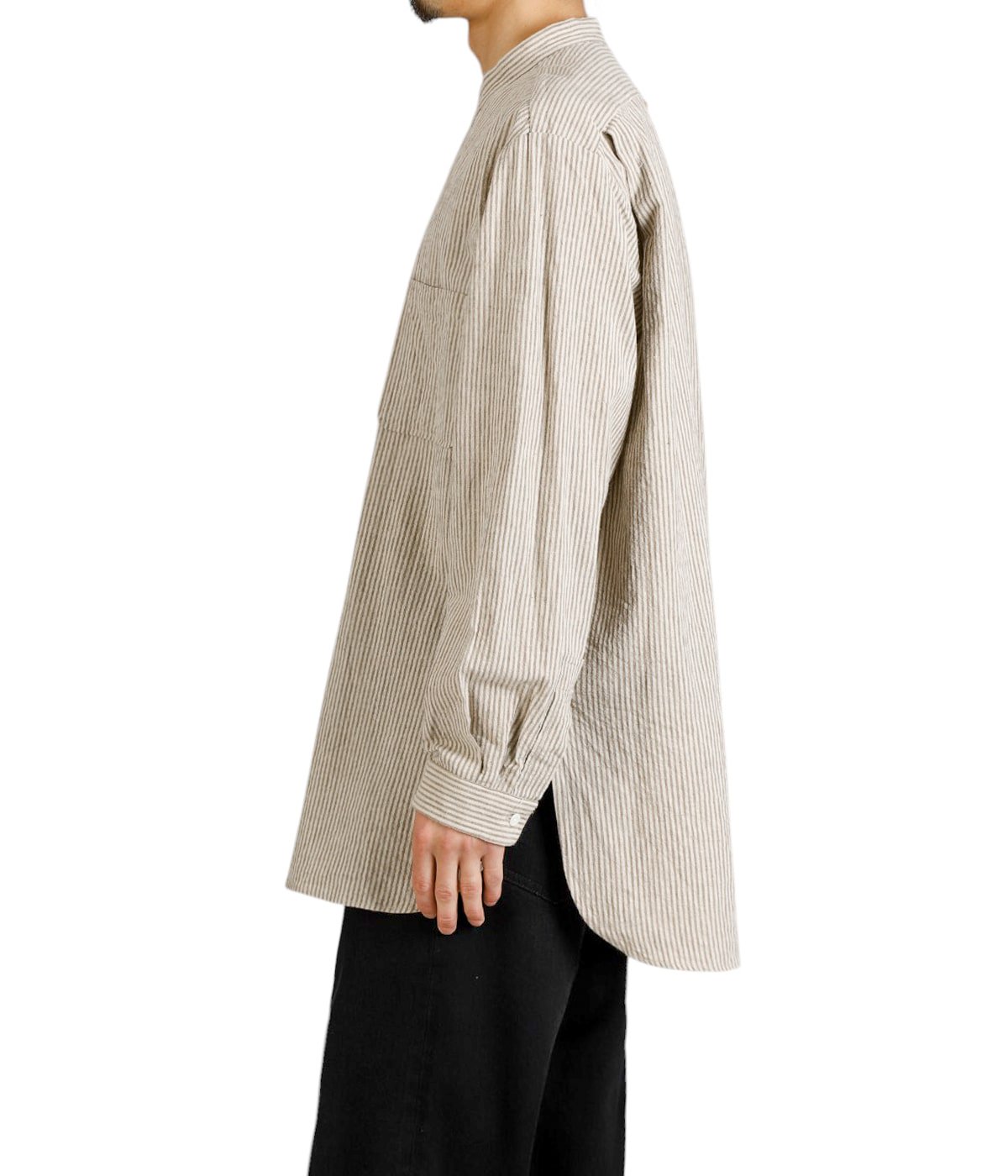 バンドカラーカラーシャツ - 45104 - | YAECA(ヤエカ) / トップス 長袖