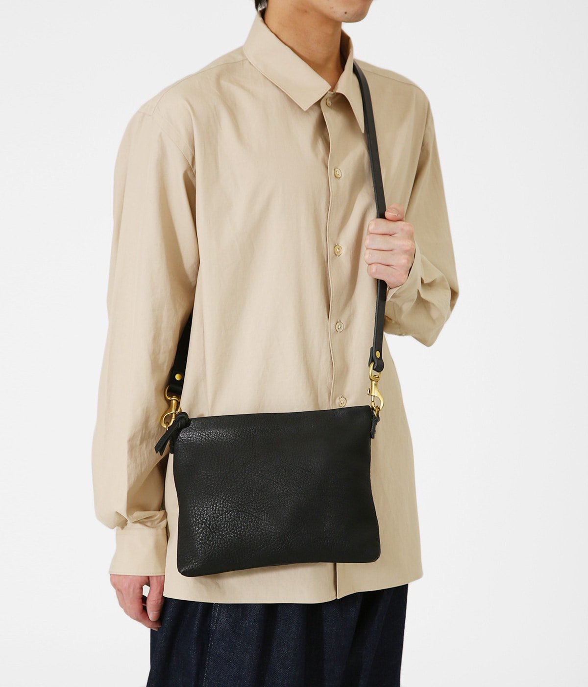 bono pouch shoulder bag -Camel-