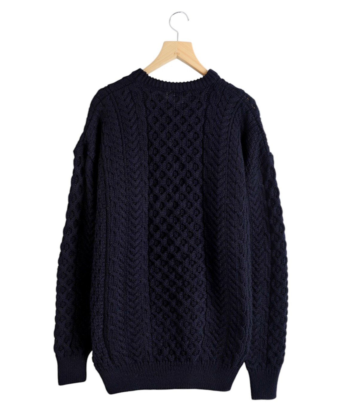 Crew Neck Traditional Aran Sweater | INVERALLAN(インバーアラン 