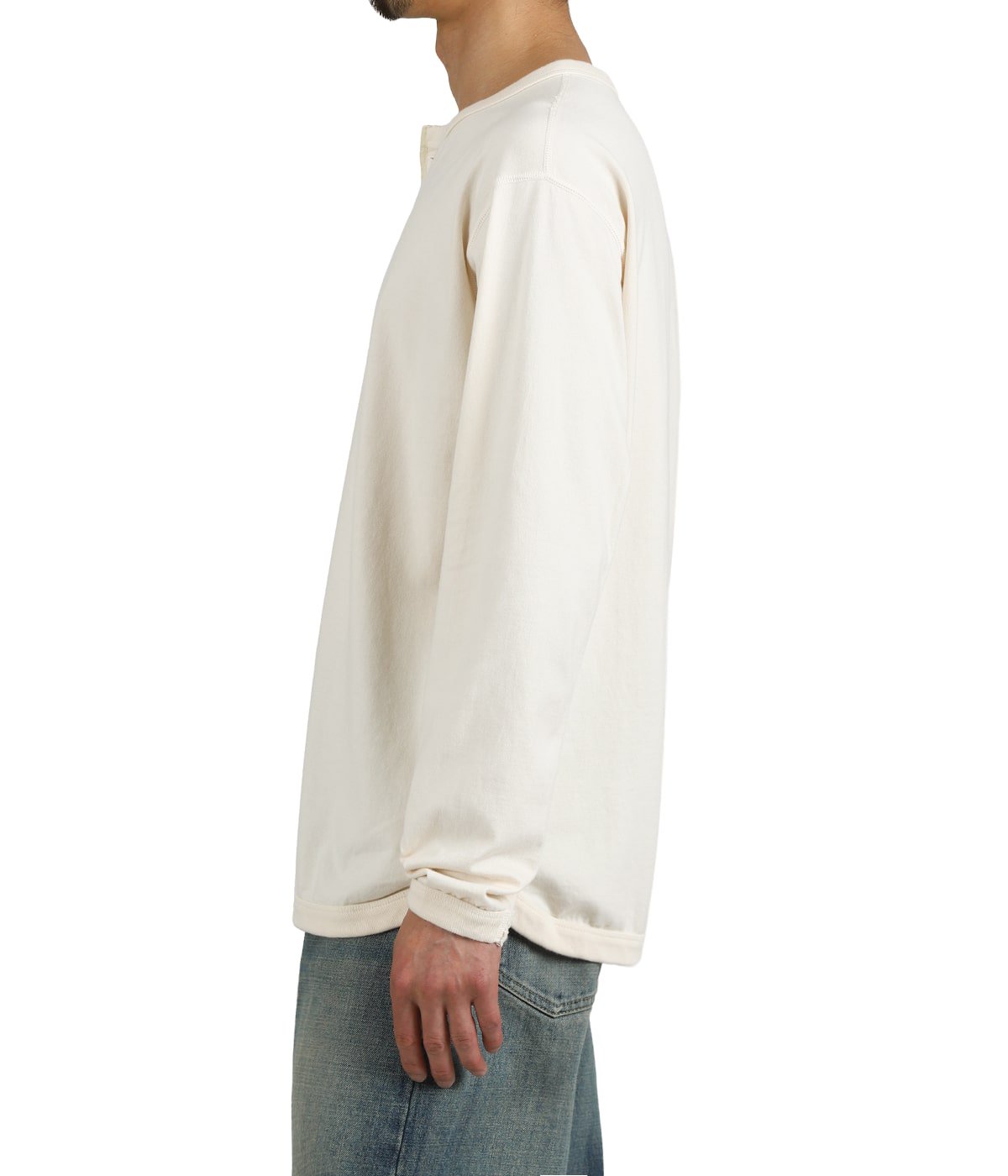Flat Seam Heavyweight Lengsleeve Henley T Shirt | FULL COUNT 