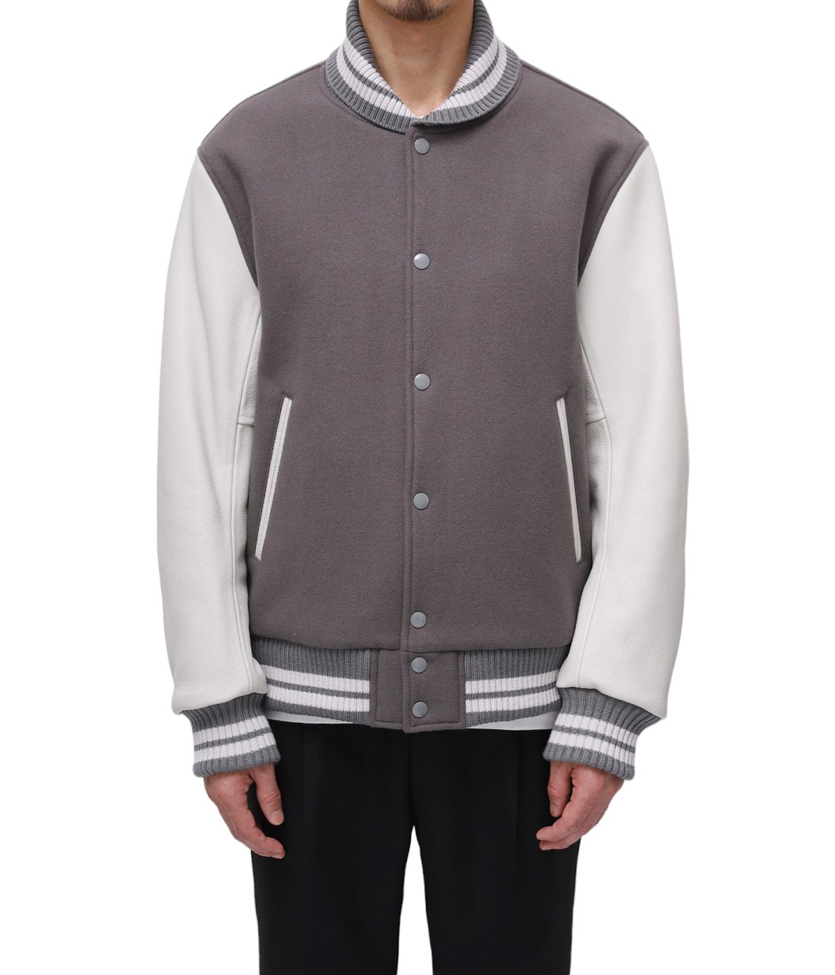 Super140 Wool Melton Varsity Jacket | Scye(サイ ベーシックス 