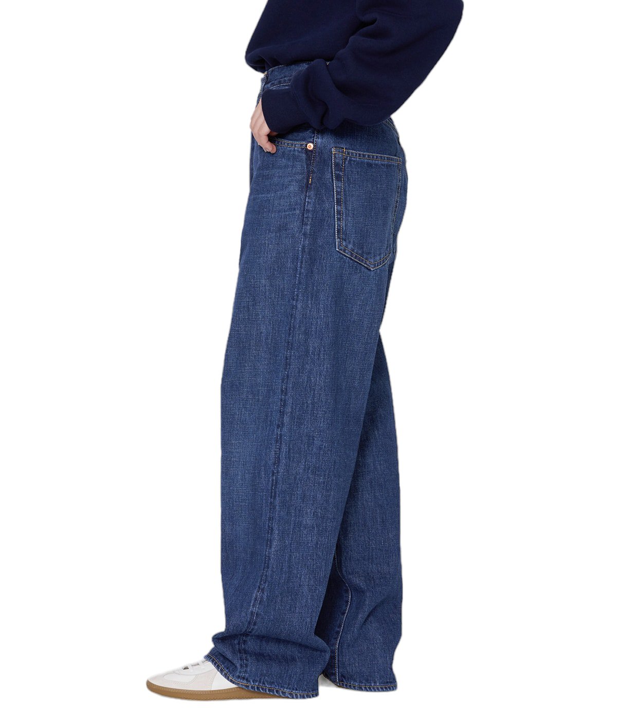 Selvedge Denim Used Wash Wide Leg Jeans