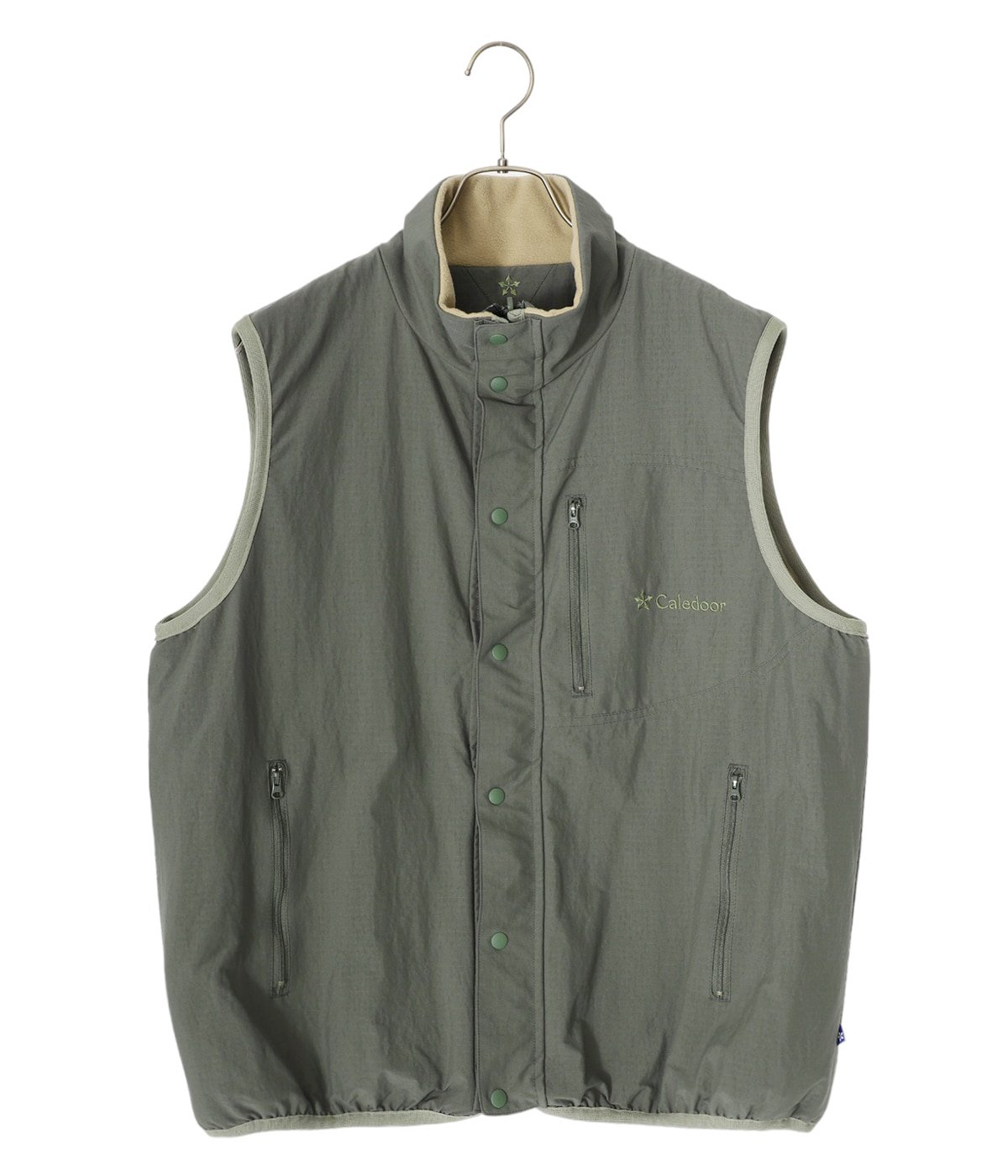 Reversible Nylon/Recycled Fleece Vest | Caledoor(カレドアー 
