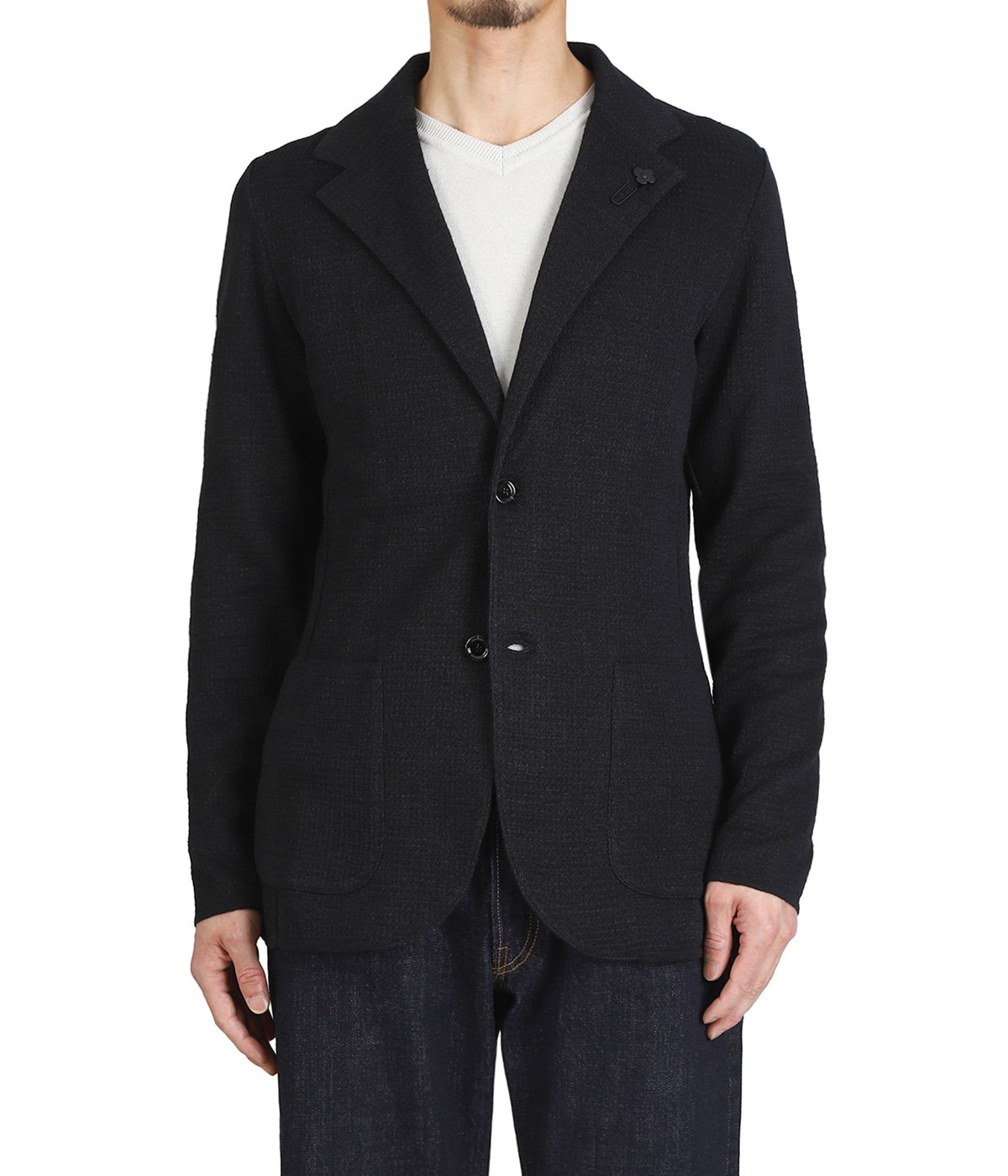 KNIT JACKET SINGLE | LARDINI(ラルディーニ) / アウター スーツ