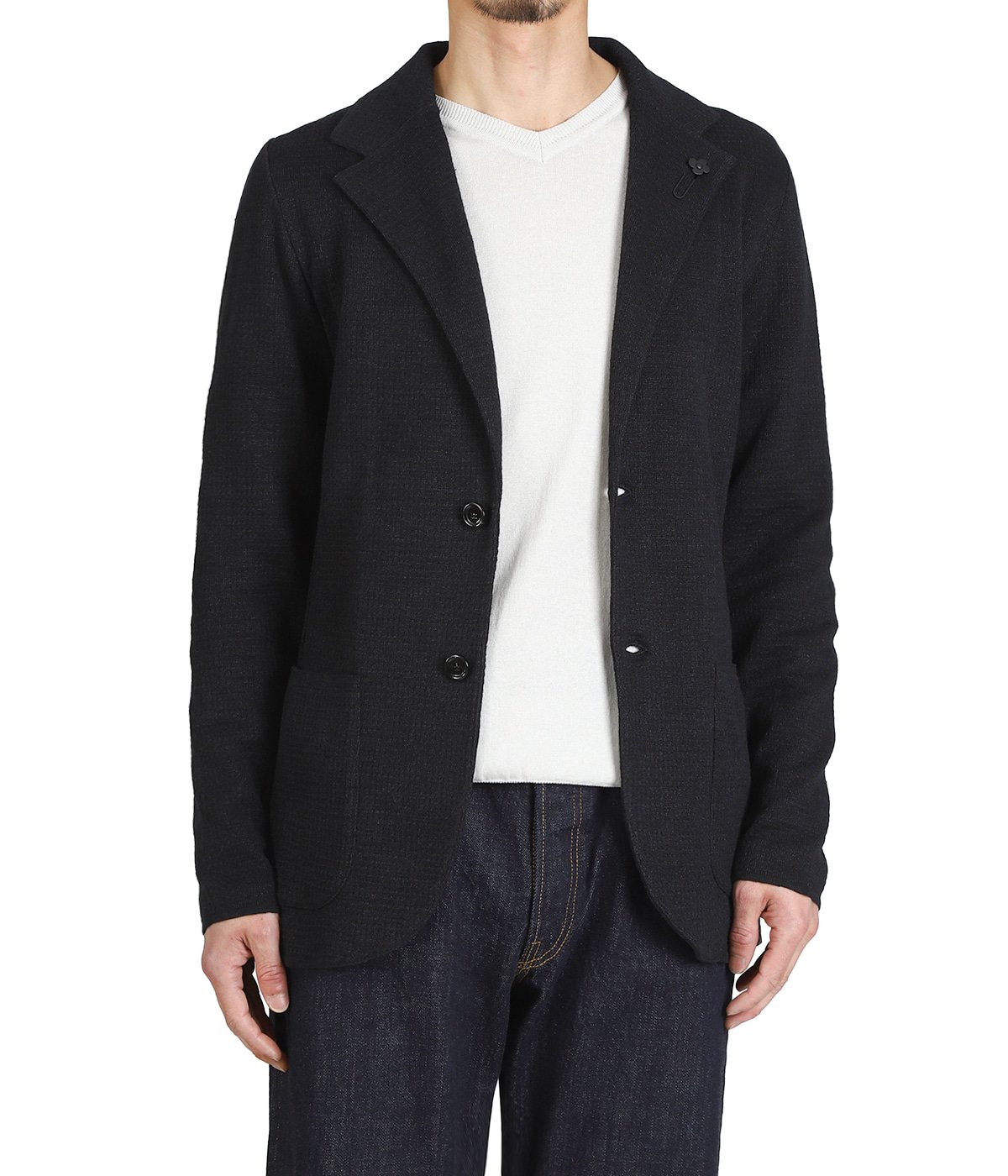 KNIT JACKET SINGLE | LARDINI(ラルディーニ) / アウター スーツ