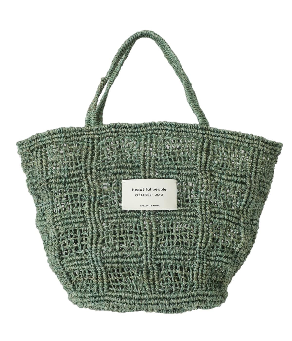 【レディース】abaca knitting tote bag S