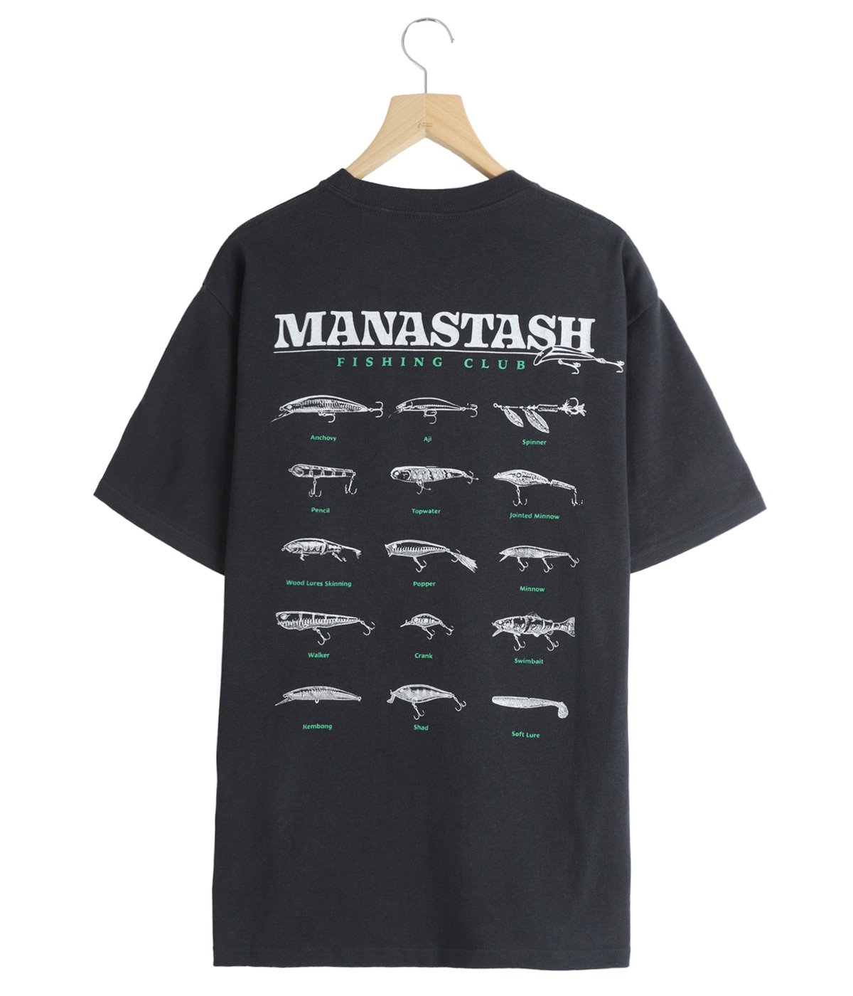 正規品 MANASTASH HEMP TEE LURE カットソー半袖・Tシャツ ブラック L MEN 792-6134005