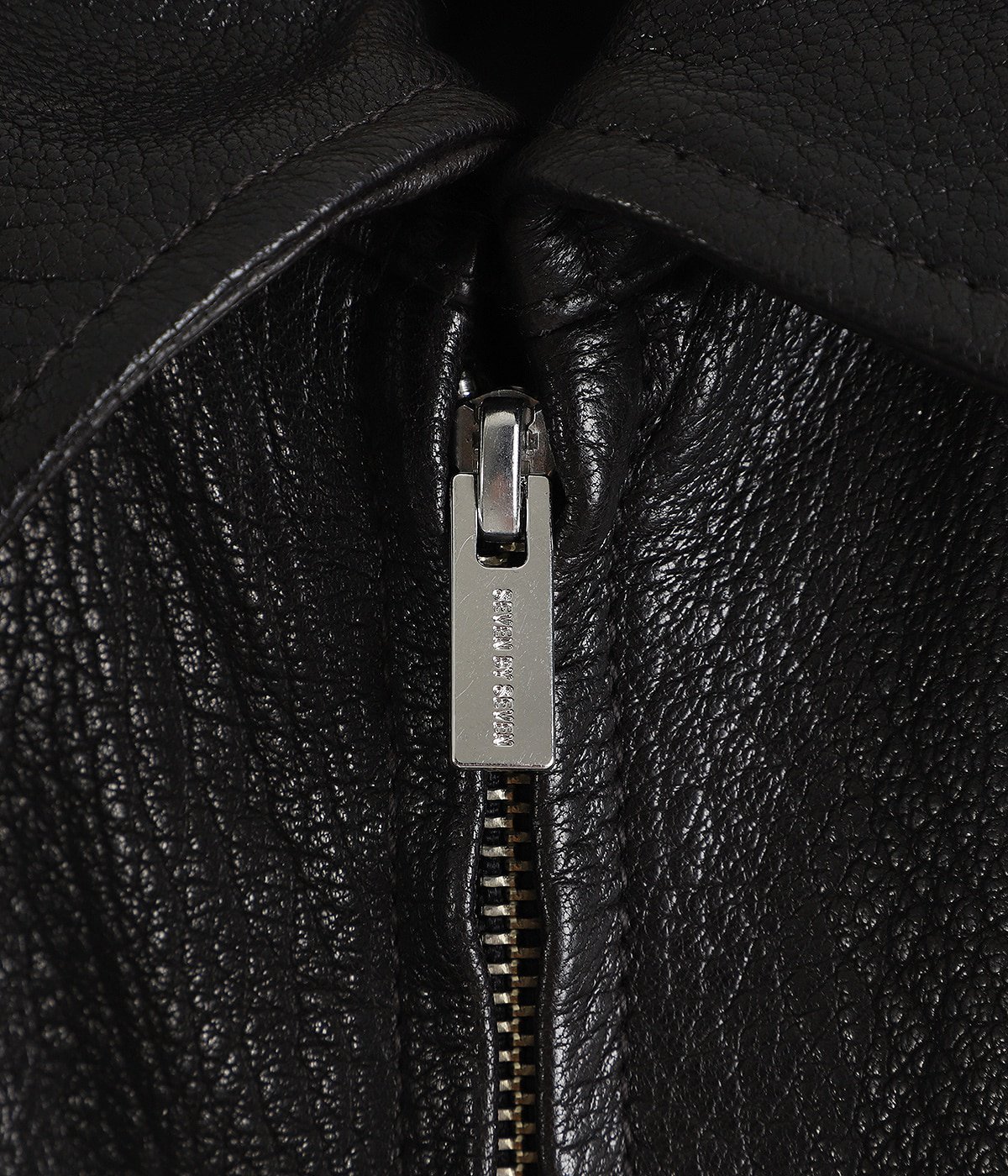 LEATHER ZIP UP BLOUSON ‐Sheep Shrink leather‐ | SEVEN BY SEVEN