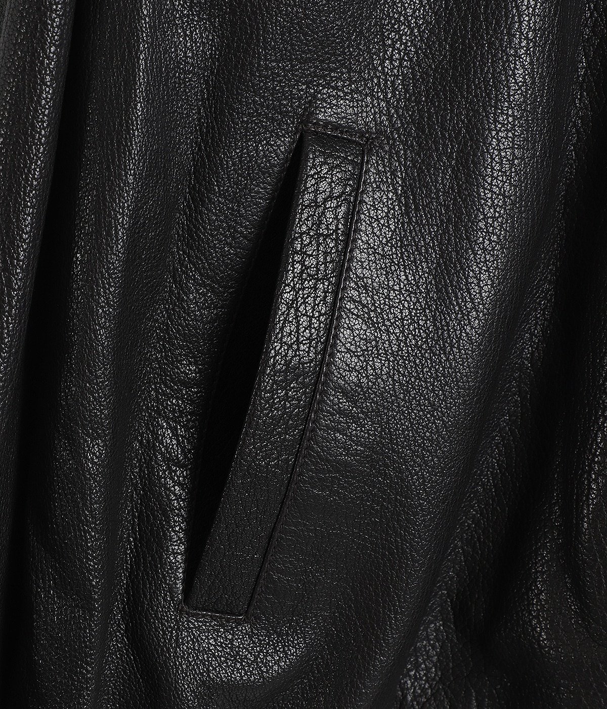 LEATHER ZIP UP BLOUSON ‐Sheep Shrink leather‐ | SEVEN BY SEVEN