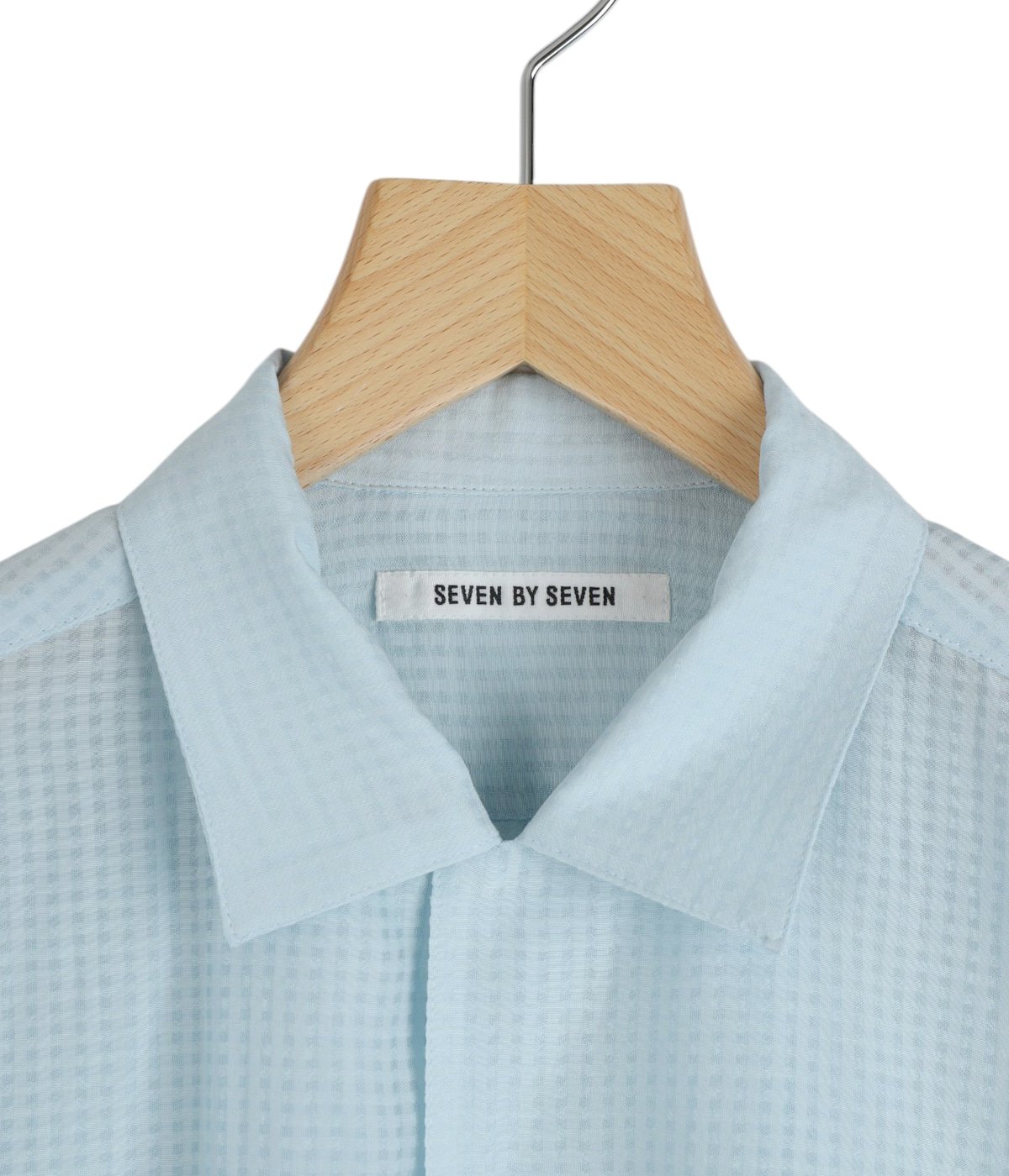 SHEER OPEN COLLAR SHIRTS L/S | SEVEN BY SEVEN(セブンバイセブン