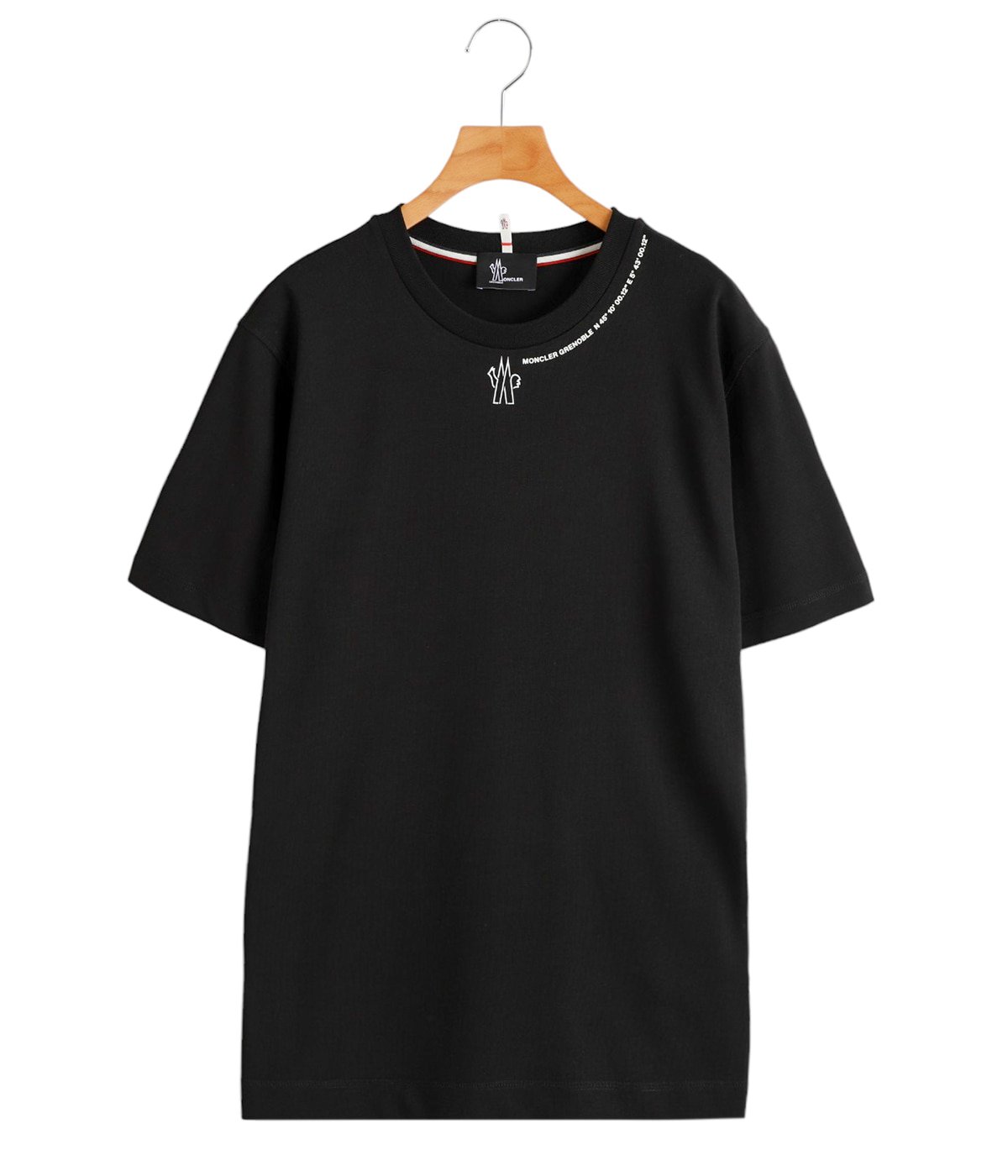 MONCLER モンクレール 23年 ﾌﾞﾗｯｸ ｻｰﾌﾎﾞｰﾄﾞ 半袖 Tｼｬﾂ トップス XL ブラック メンズ 冷たかっ 【中古】