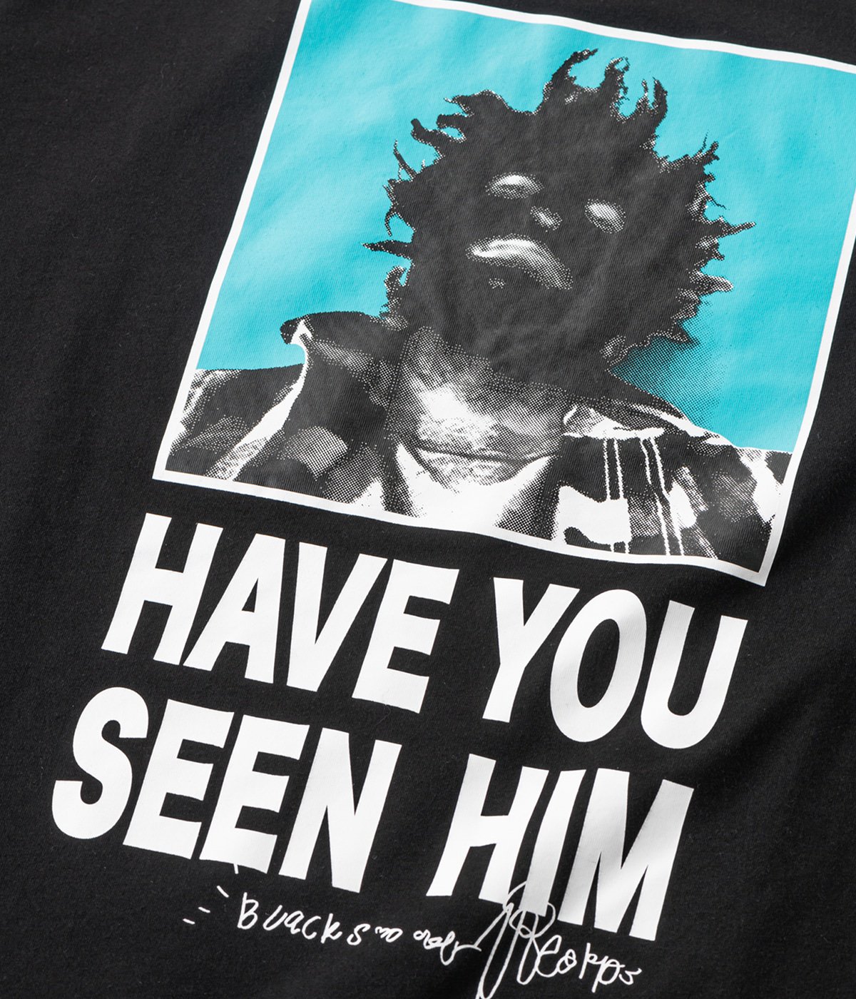 TIGHTBOOTH HAVE YOU SEEN HIM TSHIRT ブラック soldout! _ TBPR FW24-TBKB11 HAVE YOU SEEN HIM T-SHIRT