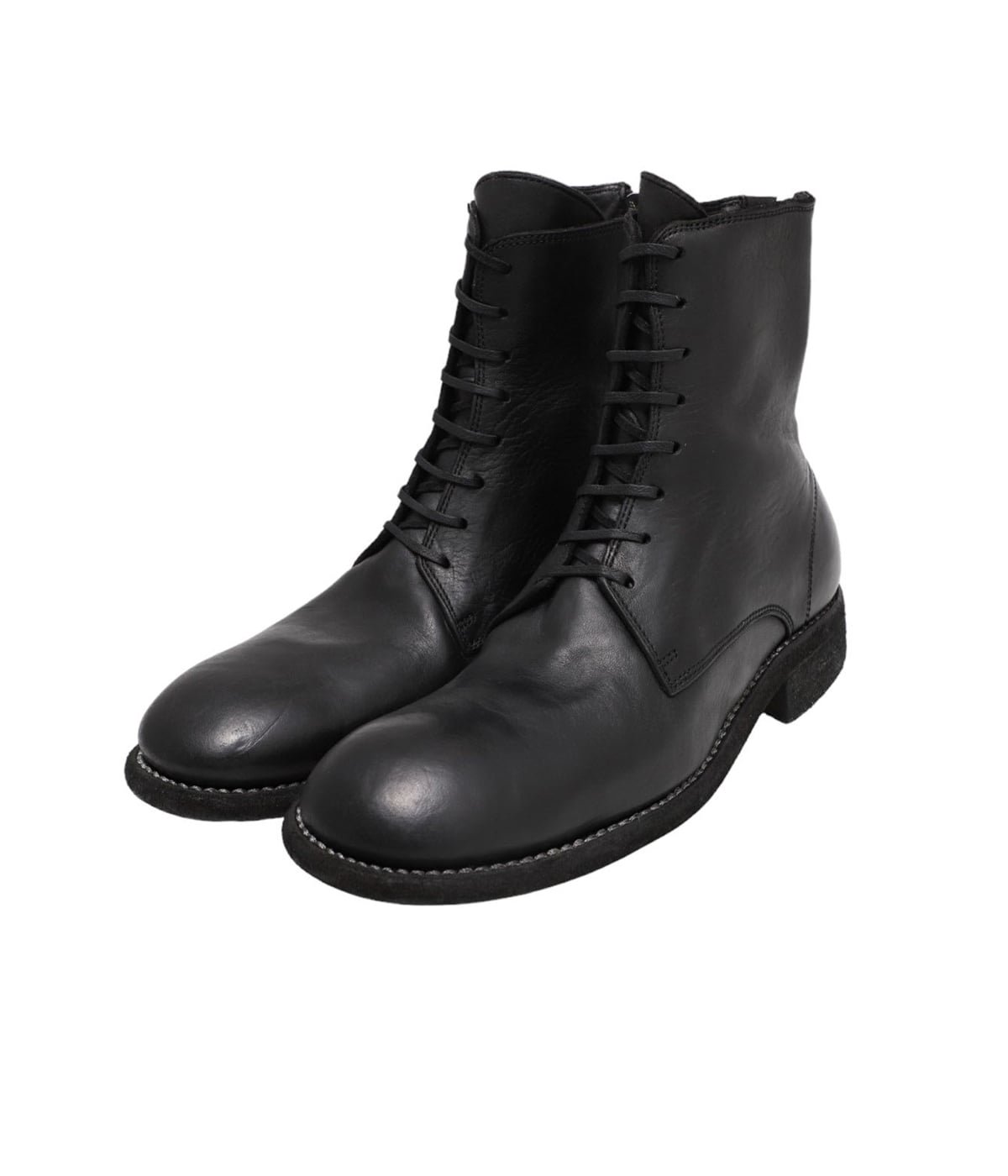LACED UP AND BACK ZIP BOOTS | GUIDI(グイディ) / シューズ レザー 