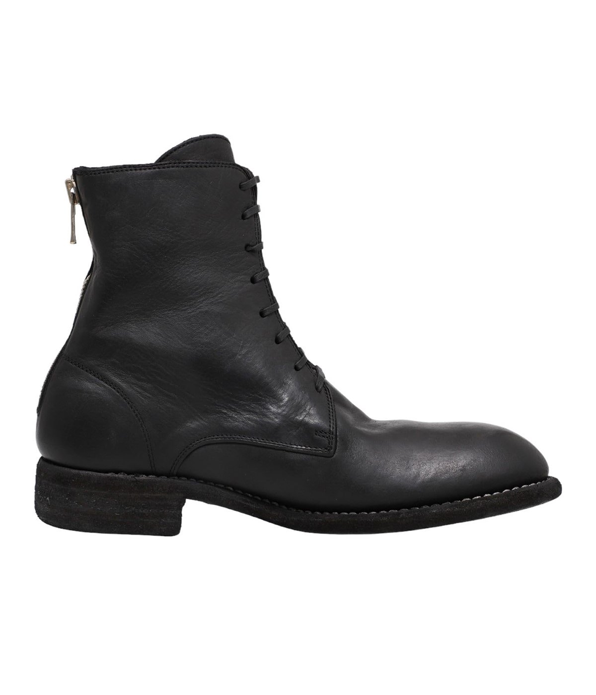 LACED UP AND BACK ZIP BOOTS | GUIDI(グイディ) / シューズ レザー 