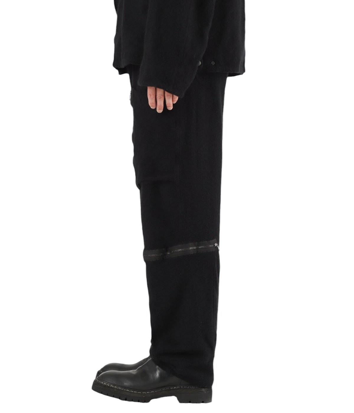 COMOLI / コモリ | シルクネップ パラシュートパンツ - Black