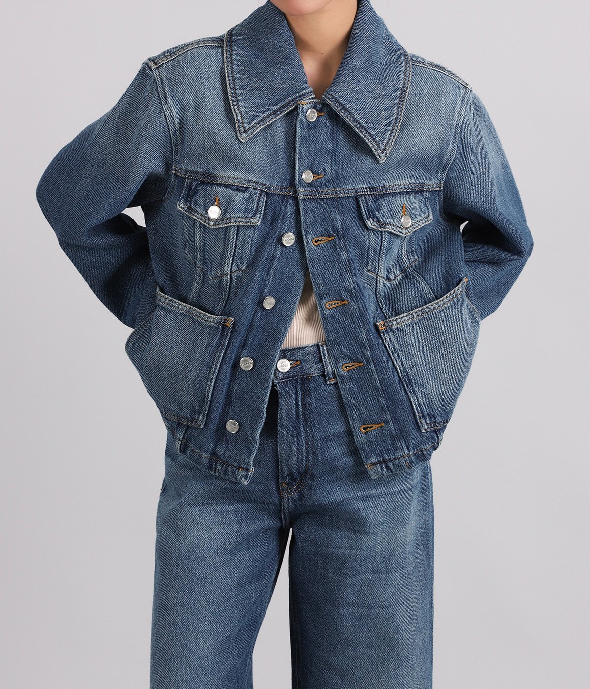 レディース】Heavy Denim Jacket | GANNI(ガニー) / アウター デニム