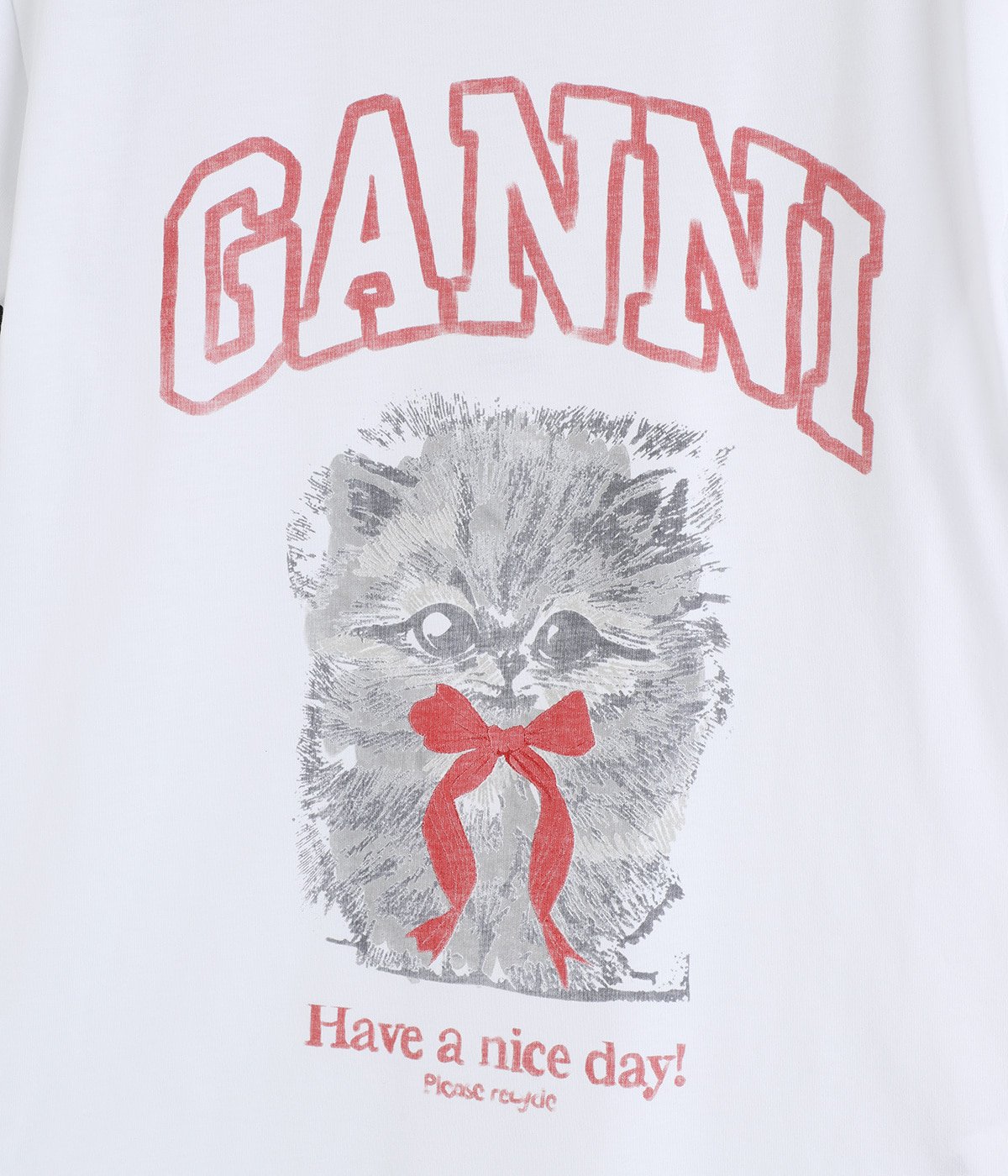 レディース】Basic Cotton Jersey Margot Kitty Print | GANNI(ガニー