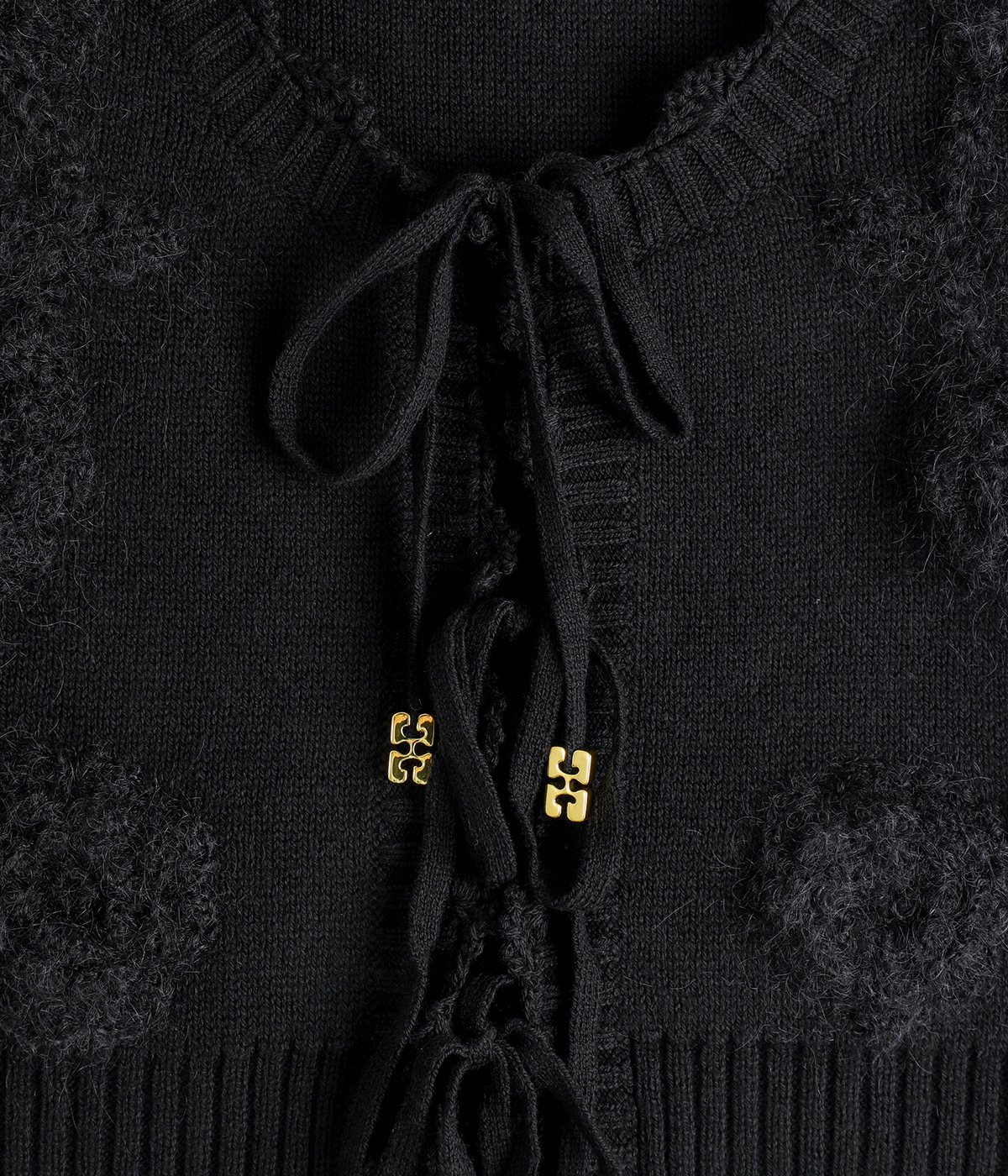 レディース】Cotton Cashmere Crochet Applique Vest | GANNI(ガニー