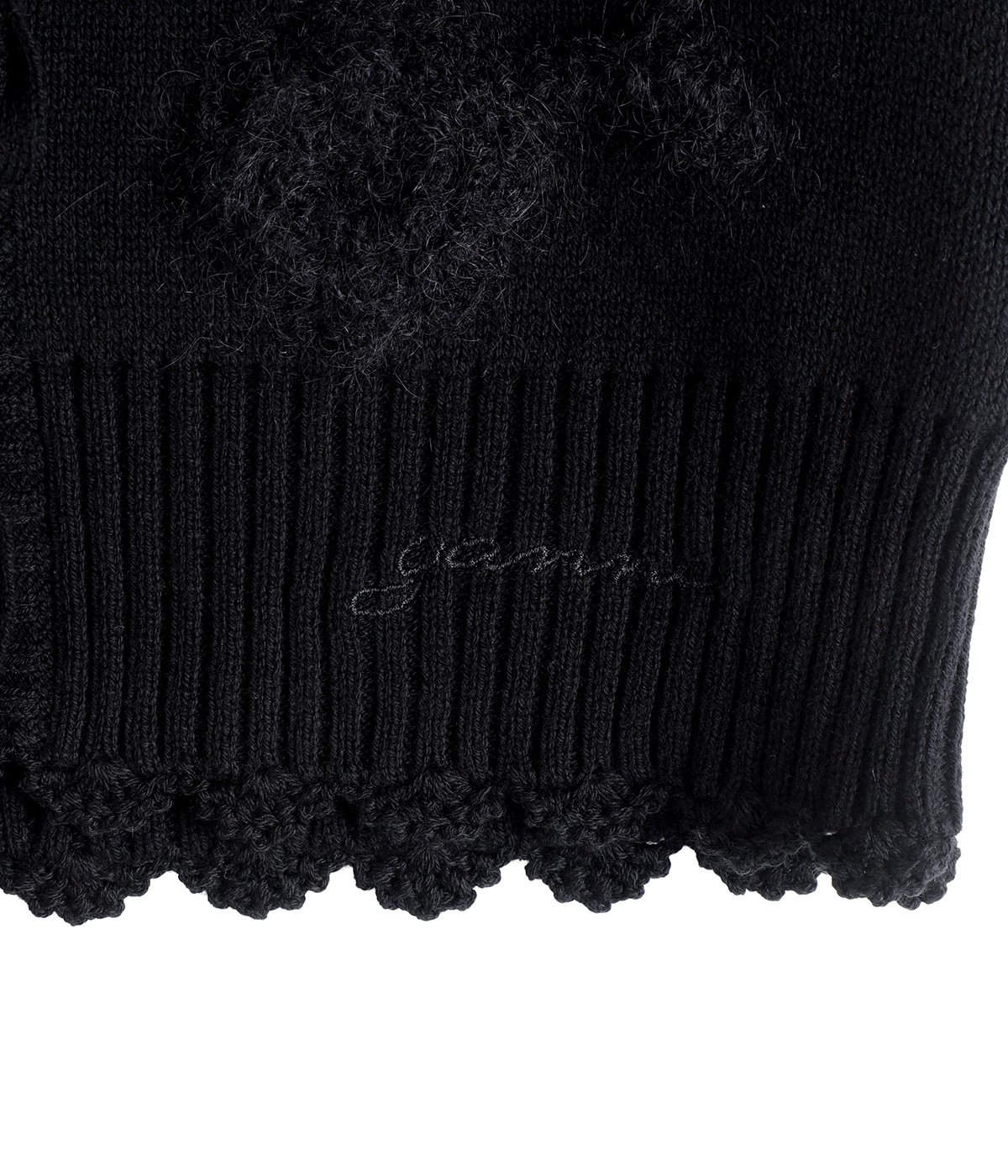 レディース】Cotton Cashmere Crochet Applique Vest | GANNI(ガニー