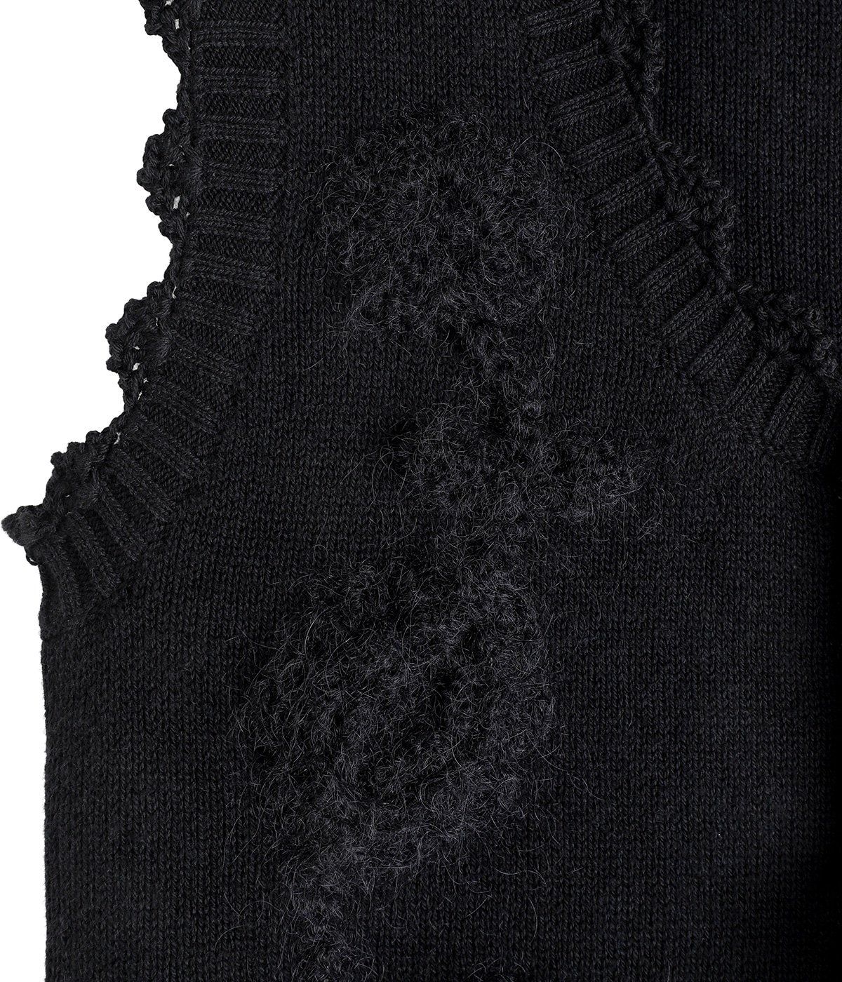 レディース】Cotton Cashmere Crochet Applique Vest | GANNI(ガニー