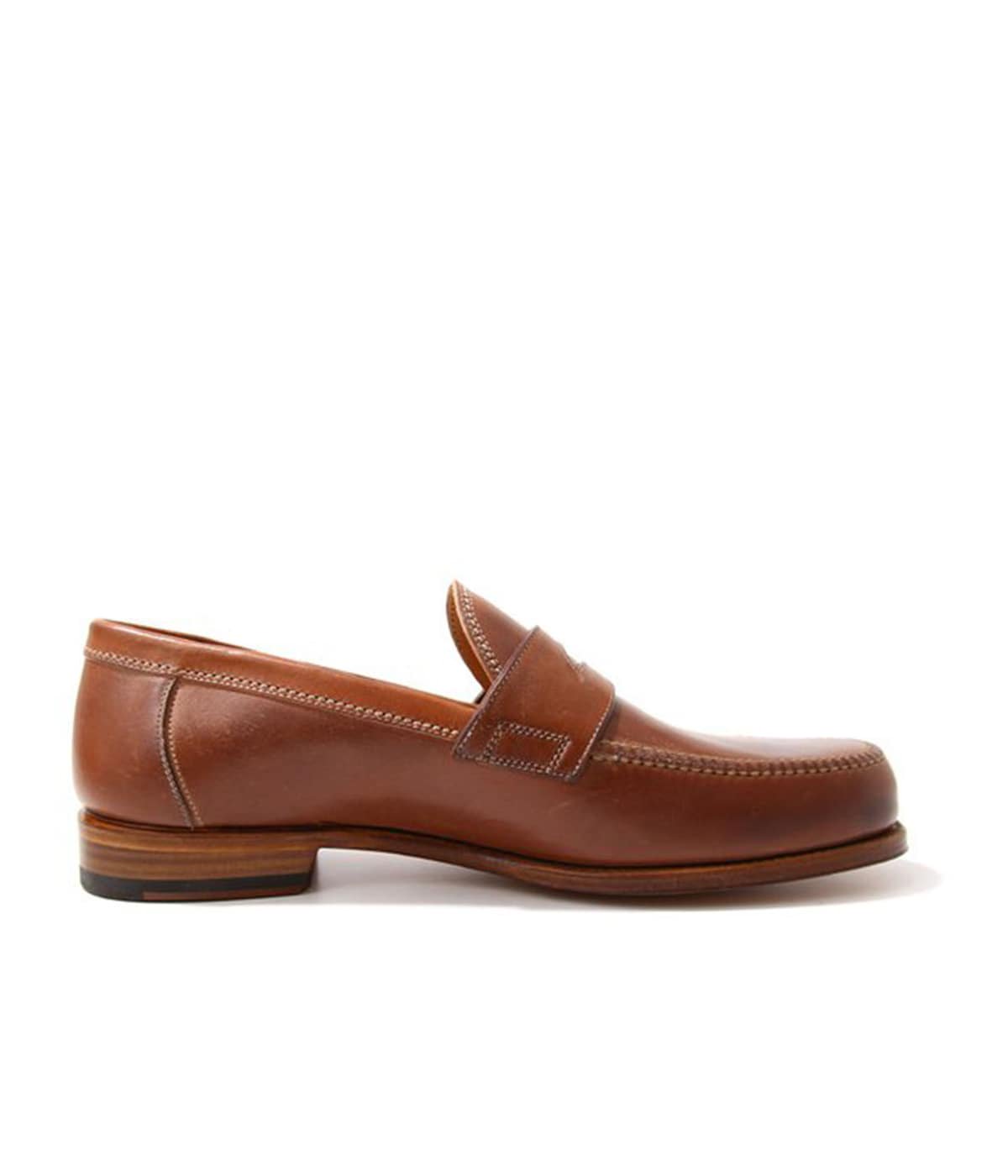 ポケットいっぱい COLE HAAN 113293 茶 ハーフサドル コインローファー